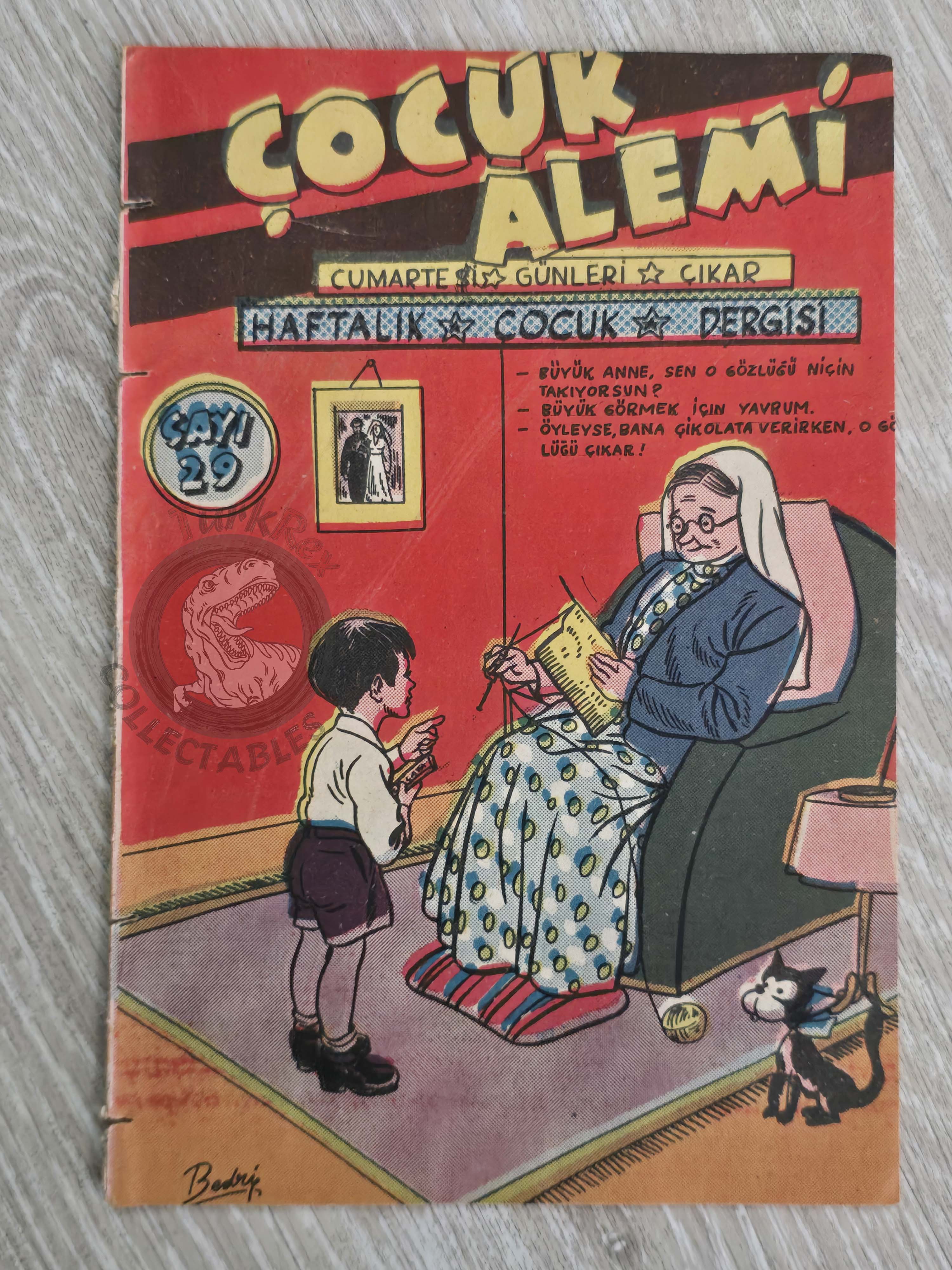 Çocuk Alemi #29 Captain Marvel Jr 1947 Don Winslow of the Navy Turkish Comic Turkey