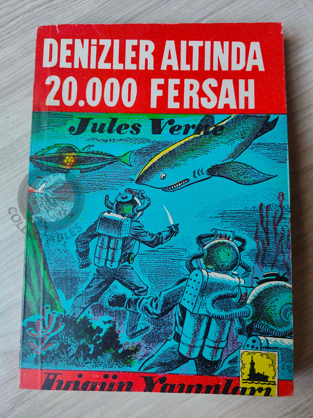 Jules Verne –  Twenty Thousand Leagues Under the Sea  1967 Turkish Book Turkey Illustrated