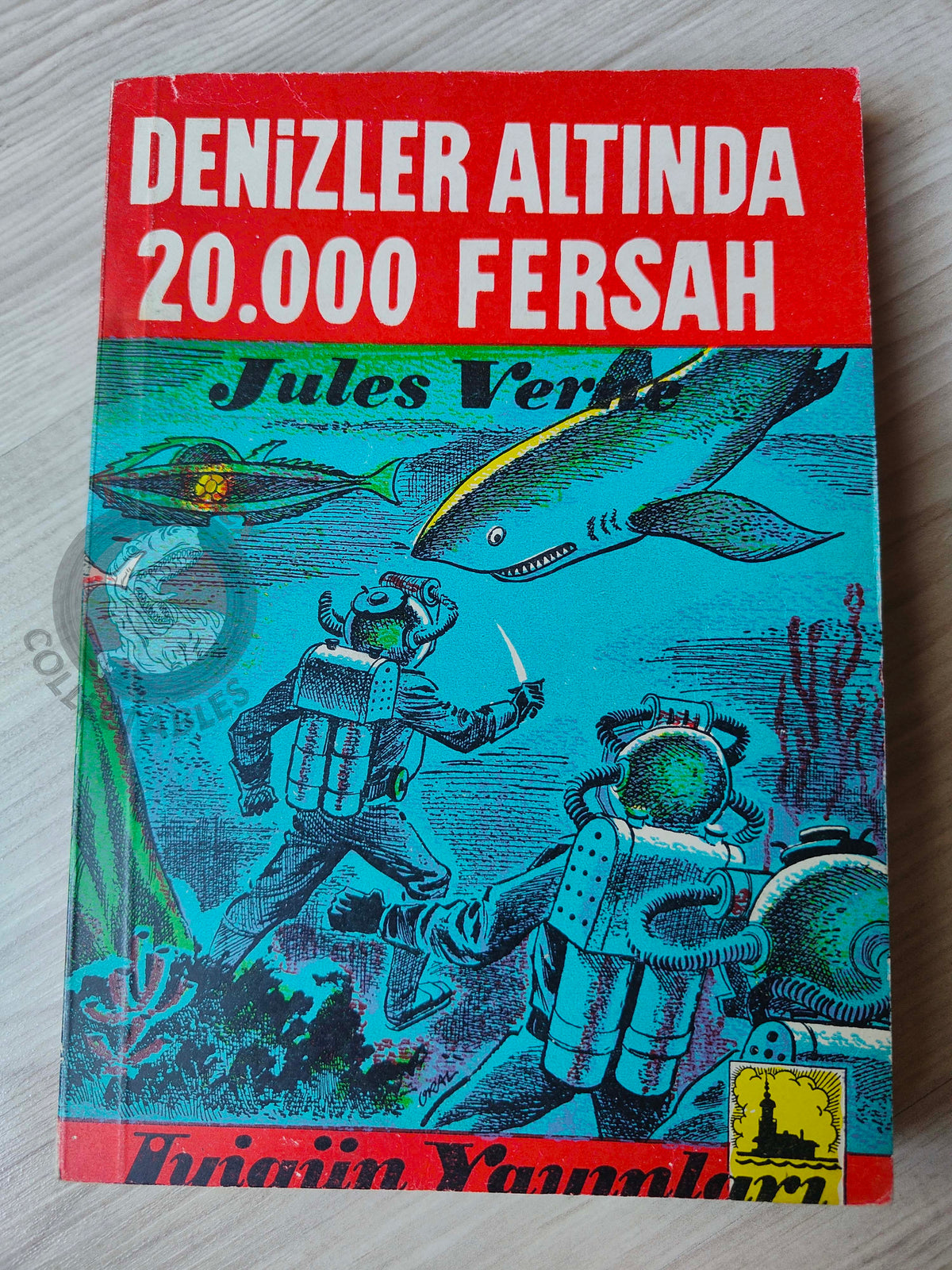 Jules Verne –  Twenty Thousand Leagues Under the Sea  1967 Turkish Book Turkey Illustrated