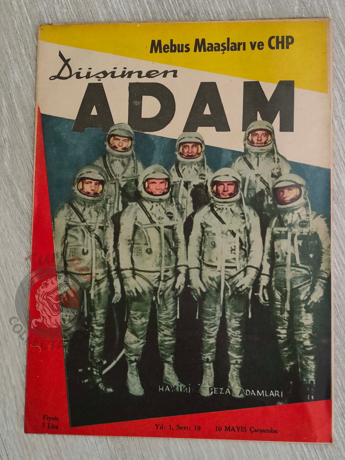 Düşünen Adam 1961 Project Mercury Astronauts Turkish Magazine Turkey Space Moon Alan Shepard