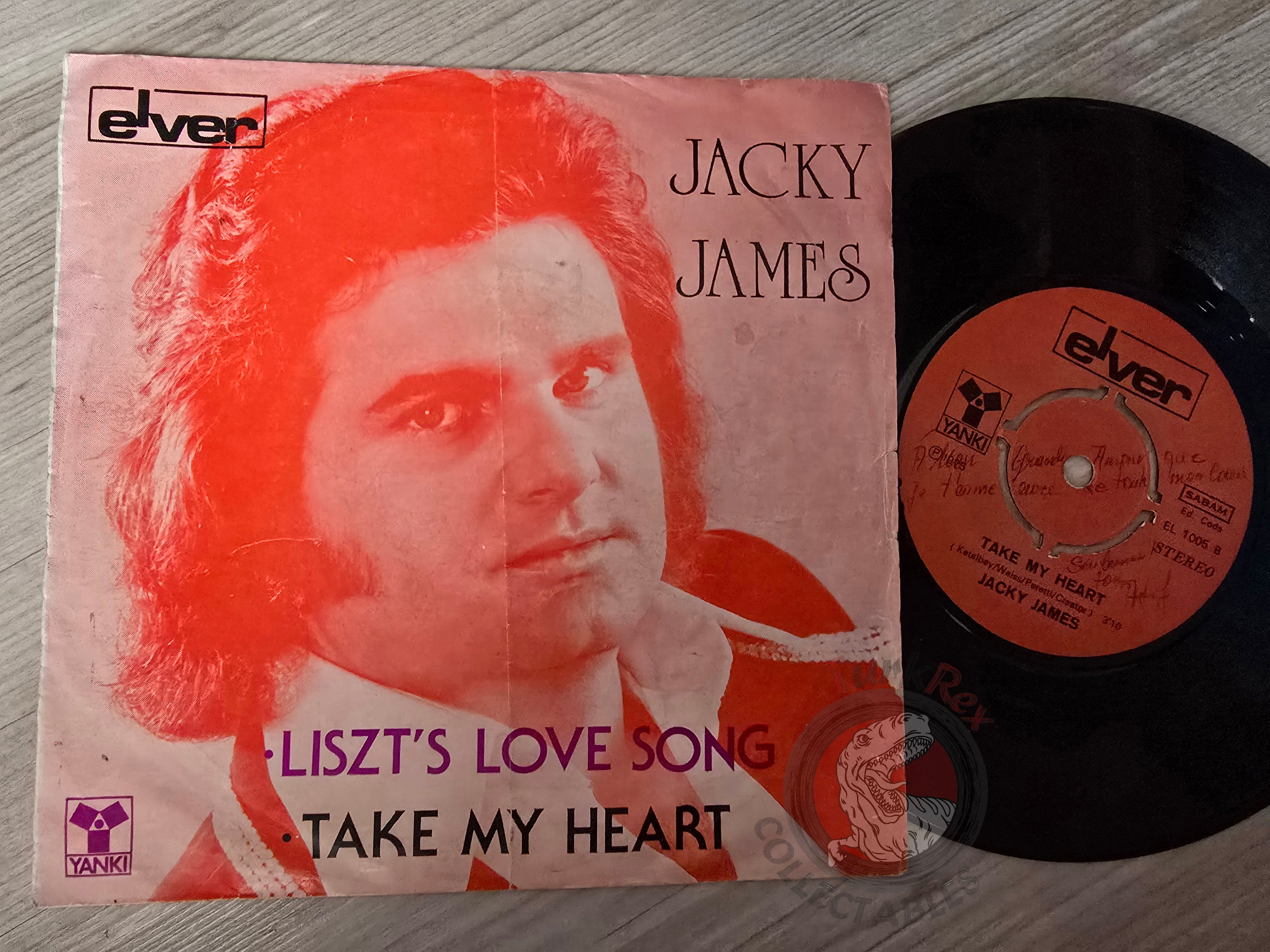 Jacky James – Liszt's Love Song 7" Turkish Pressing Vinyl Turkey Edition