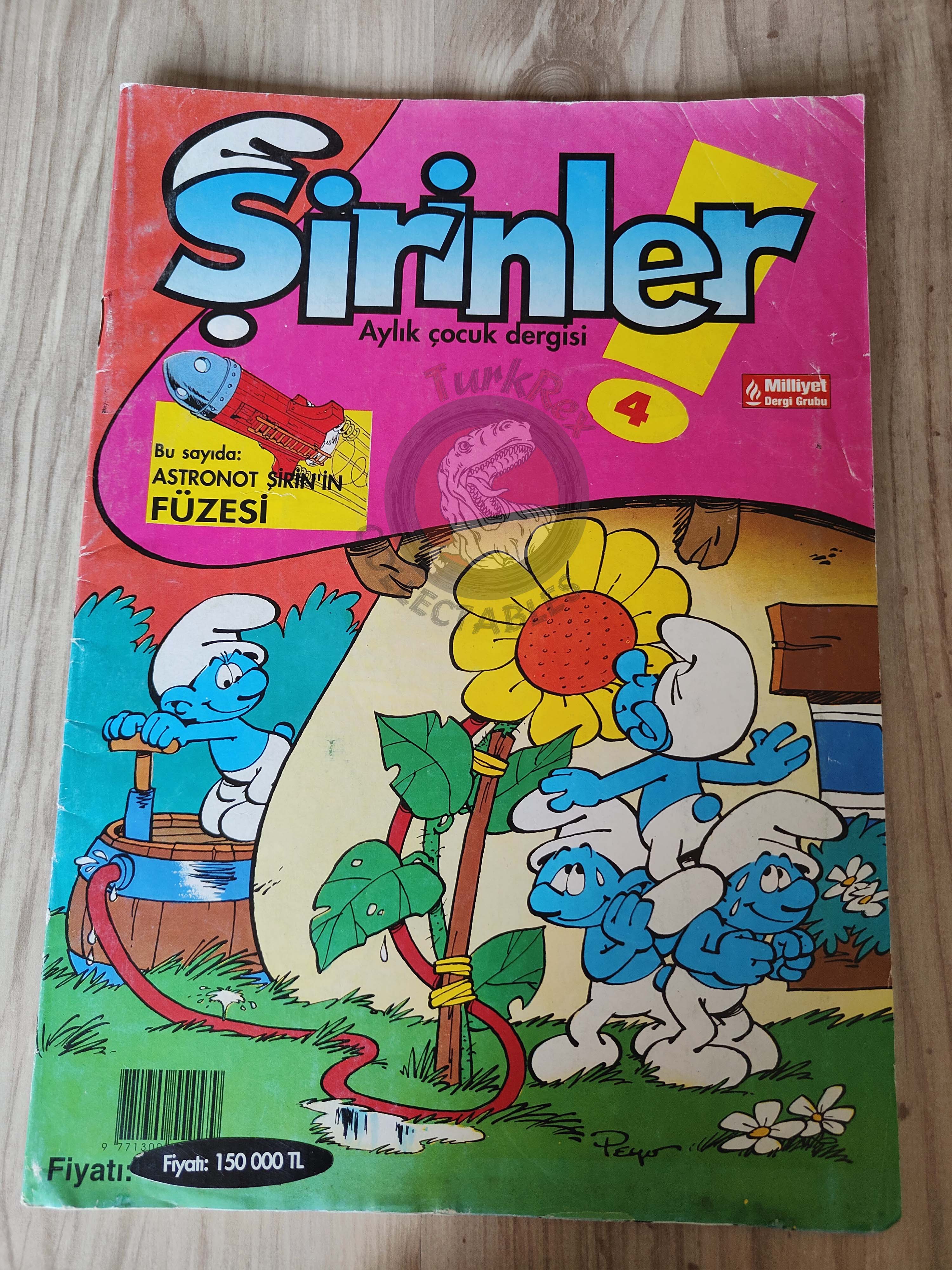 The Smurfs #4 1995 Turkish Comic Magazine Turkey Schtroumpf