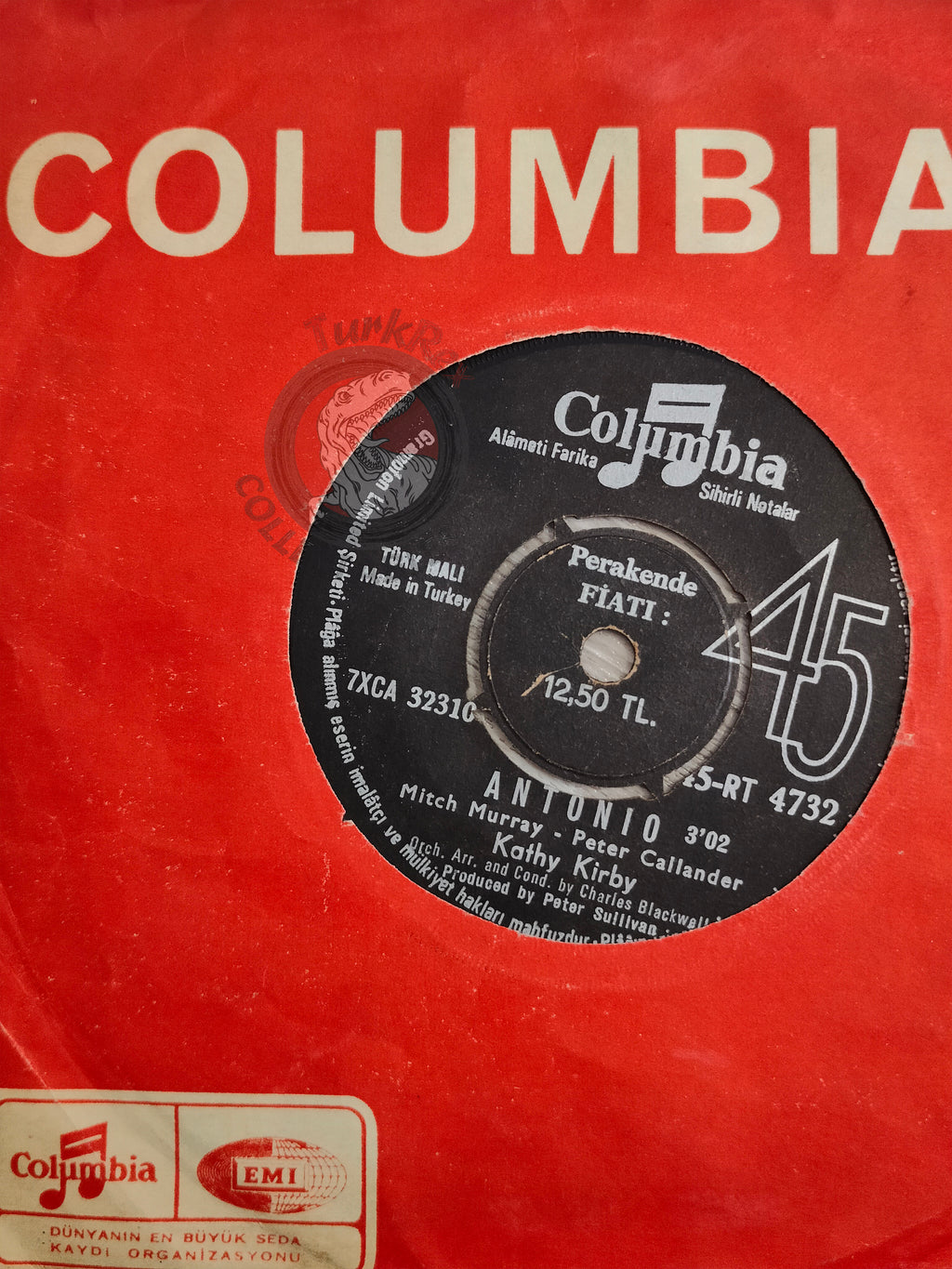 Kathy Kirby – Come Back Here With My Heart 7" Turkish Pressing Vinyl Turkey Edition