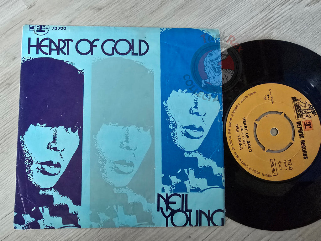 Neil Young ‎– Heart Of Gold 7" Turkish Pressing Vinyl Turkey Edition
