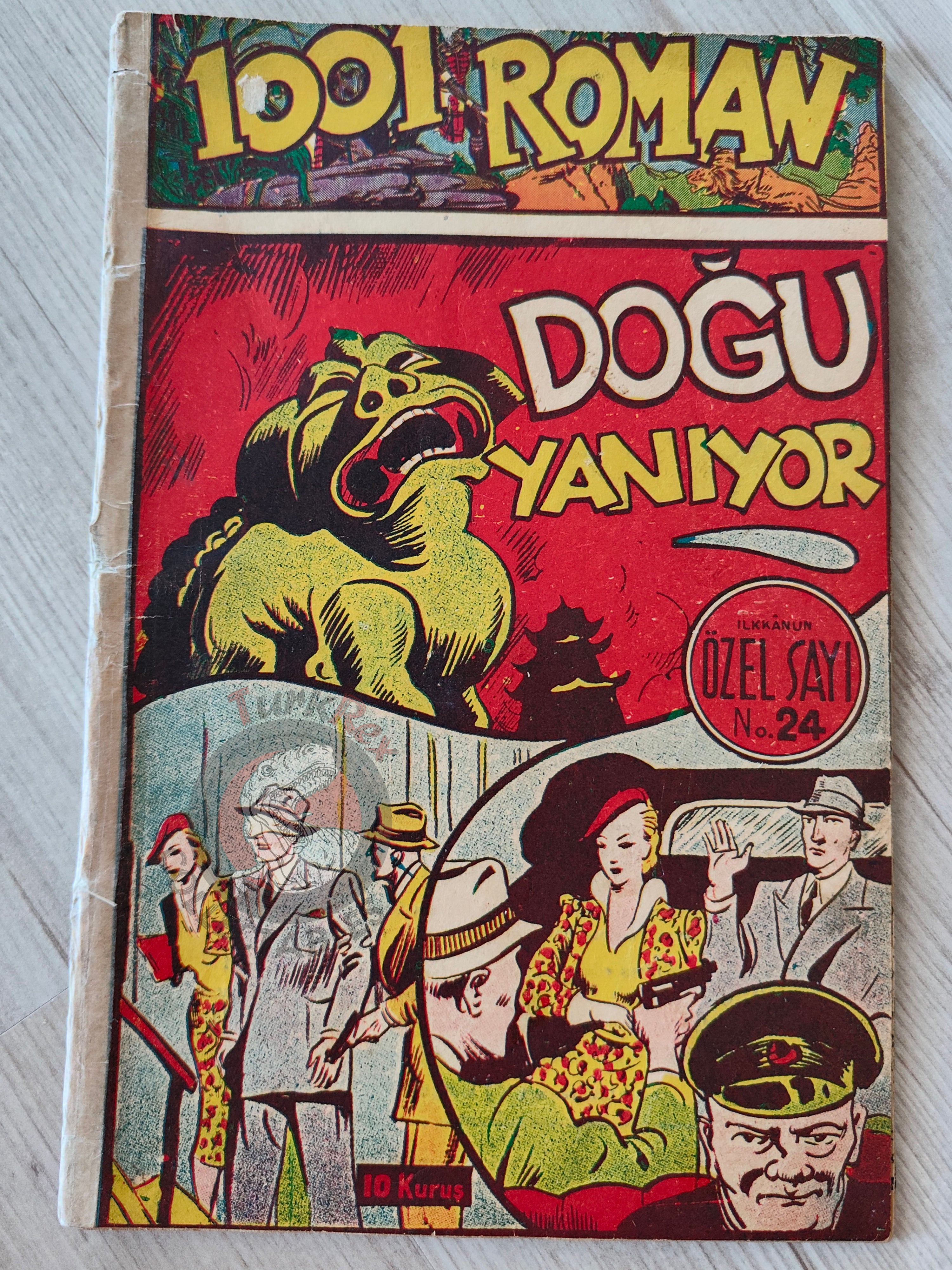 1001 Roman 1941 The East Is Burning Turkish Comic Mag Turkey