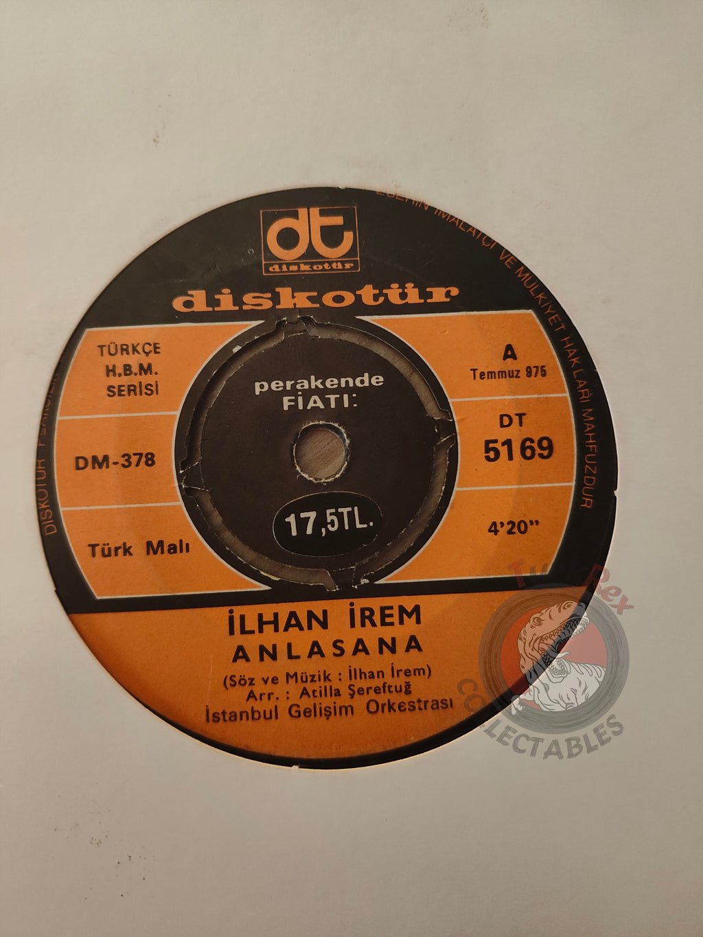 İlhan İrem – Anlasana 7" Turkish Pressing Vinyl Turkey Edition