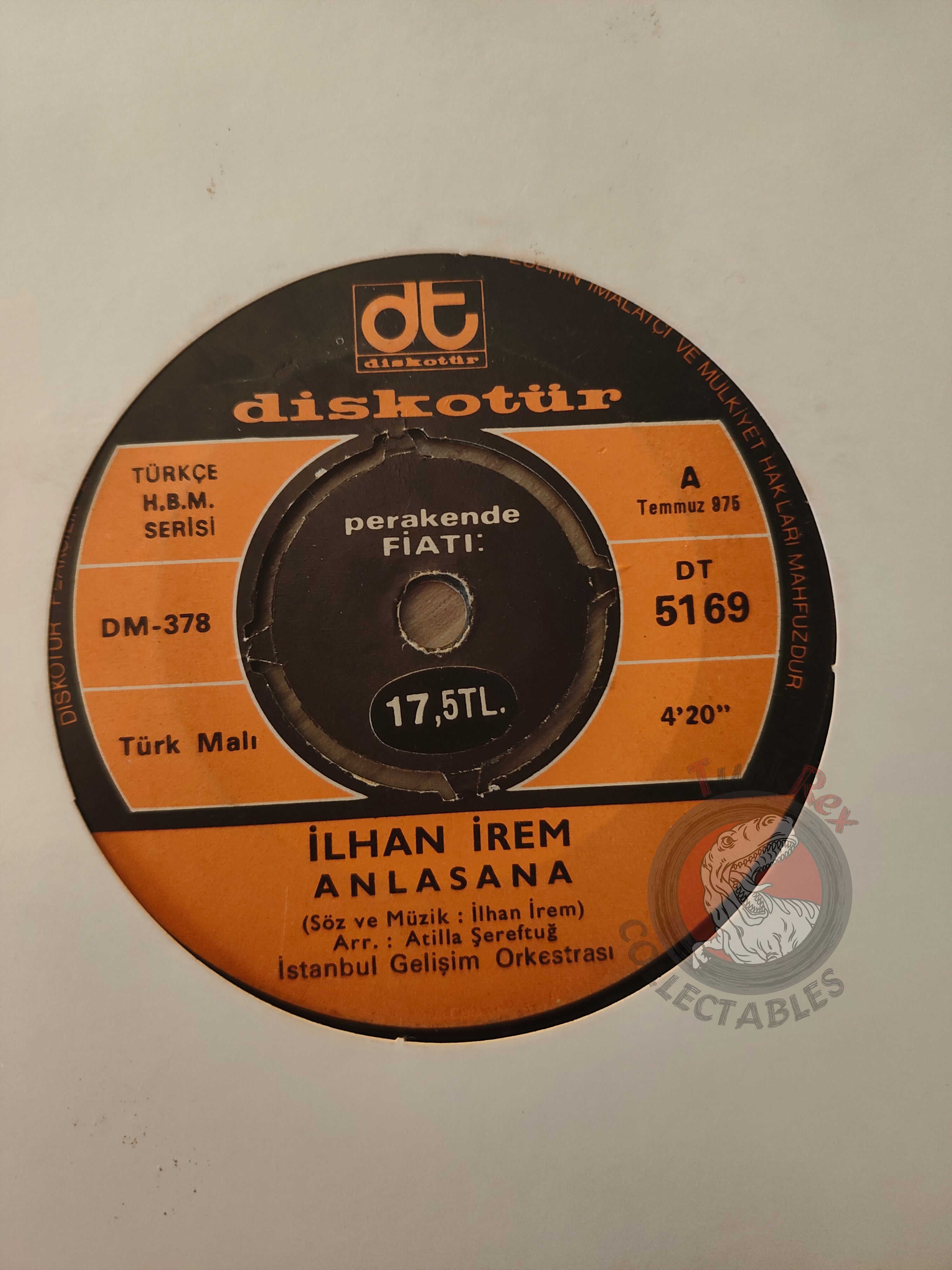 İlhan İrem – Anlasana 7" Turkish Pressing Vinyl Turkey Edition