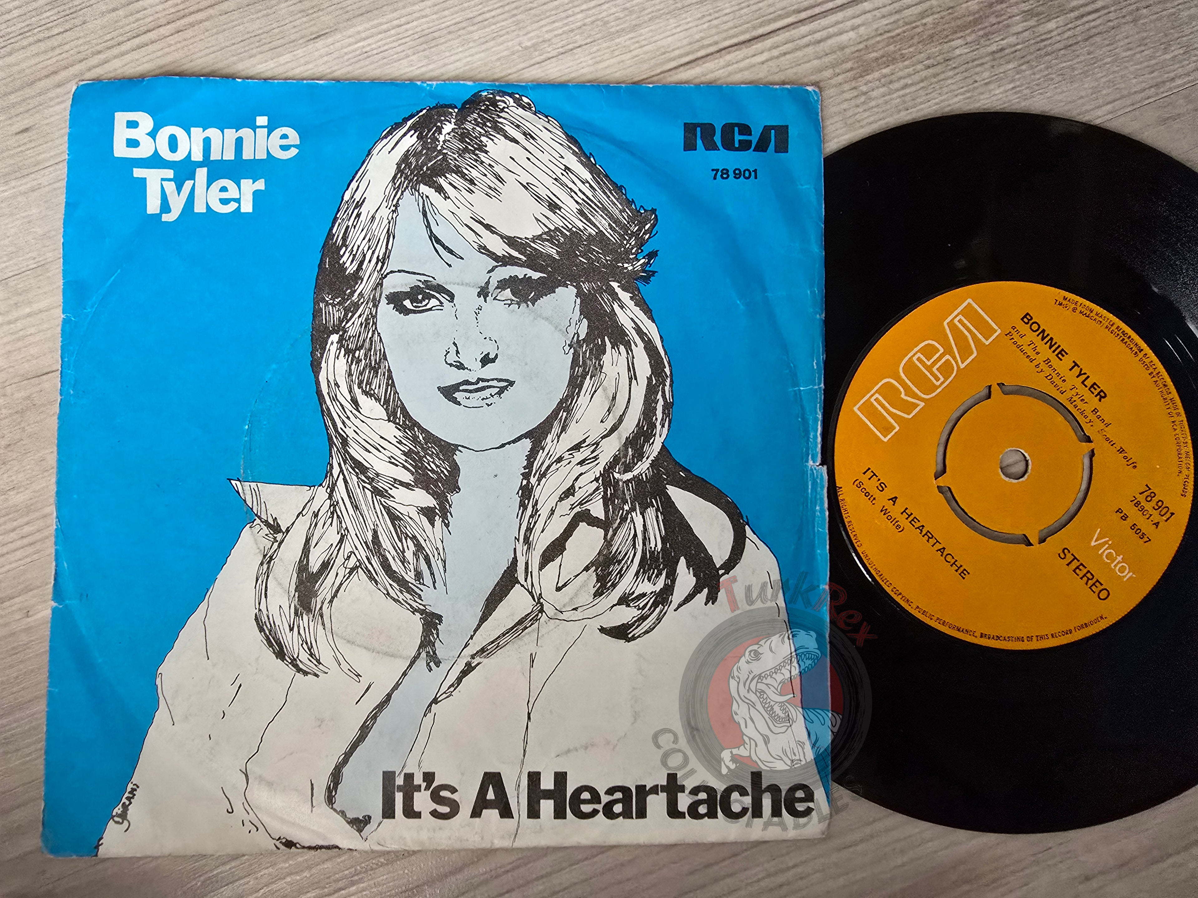 Bonnie Tyler – It's A Heartache 7" Turkish Pressing Vinyl Turkey Edition