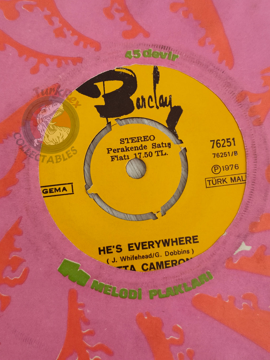 Etta Cameron – I'm A Woman 7" Promo Turkish Pressing Vinyl Turkey Edition