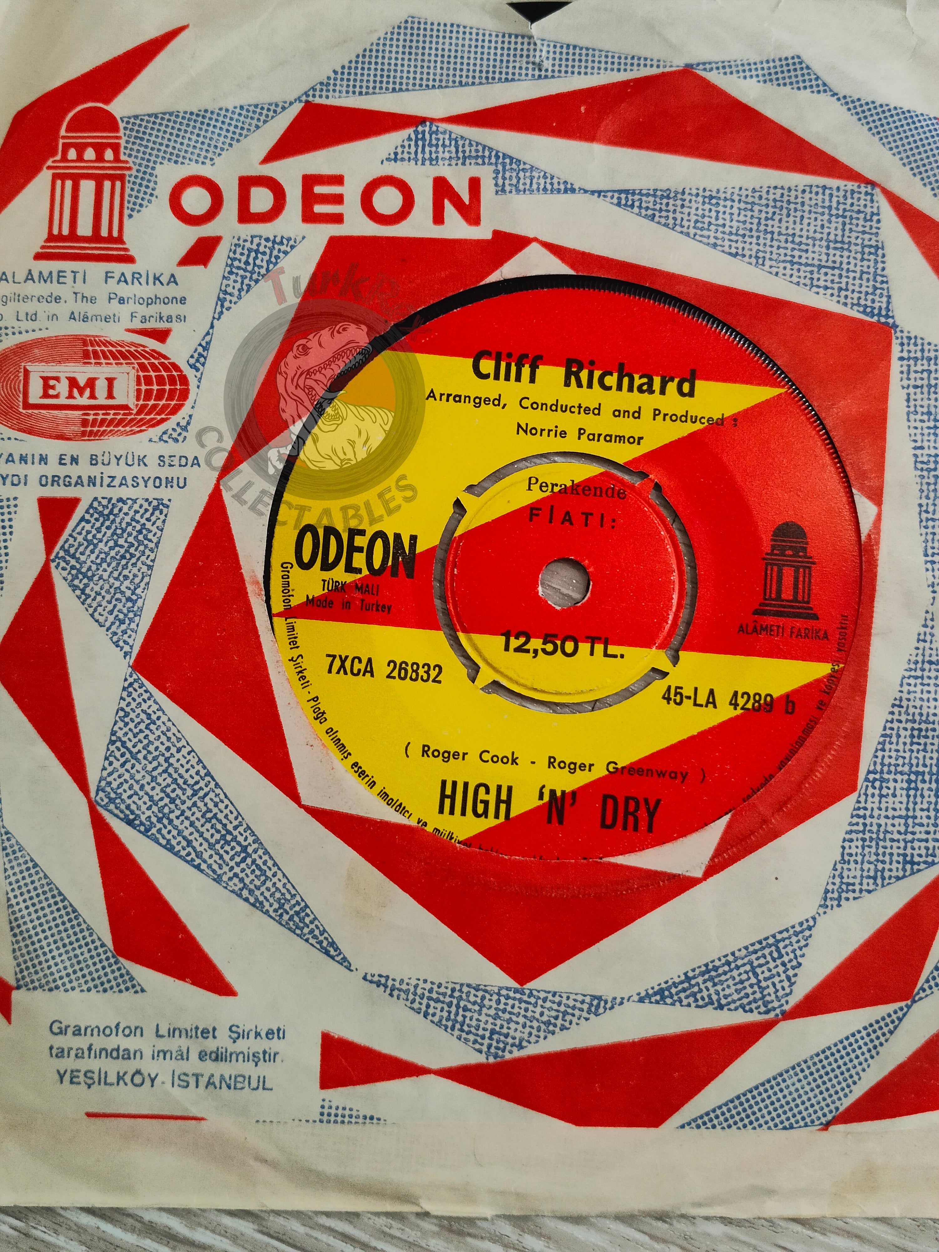 Cliff Richard – Congratulations 7" Turkish Pressing Vinyl Turkey Edition