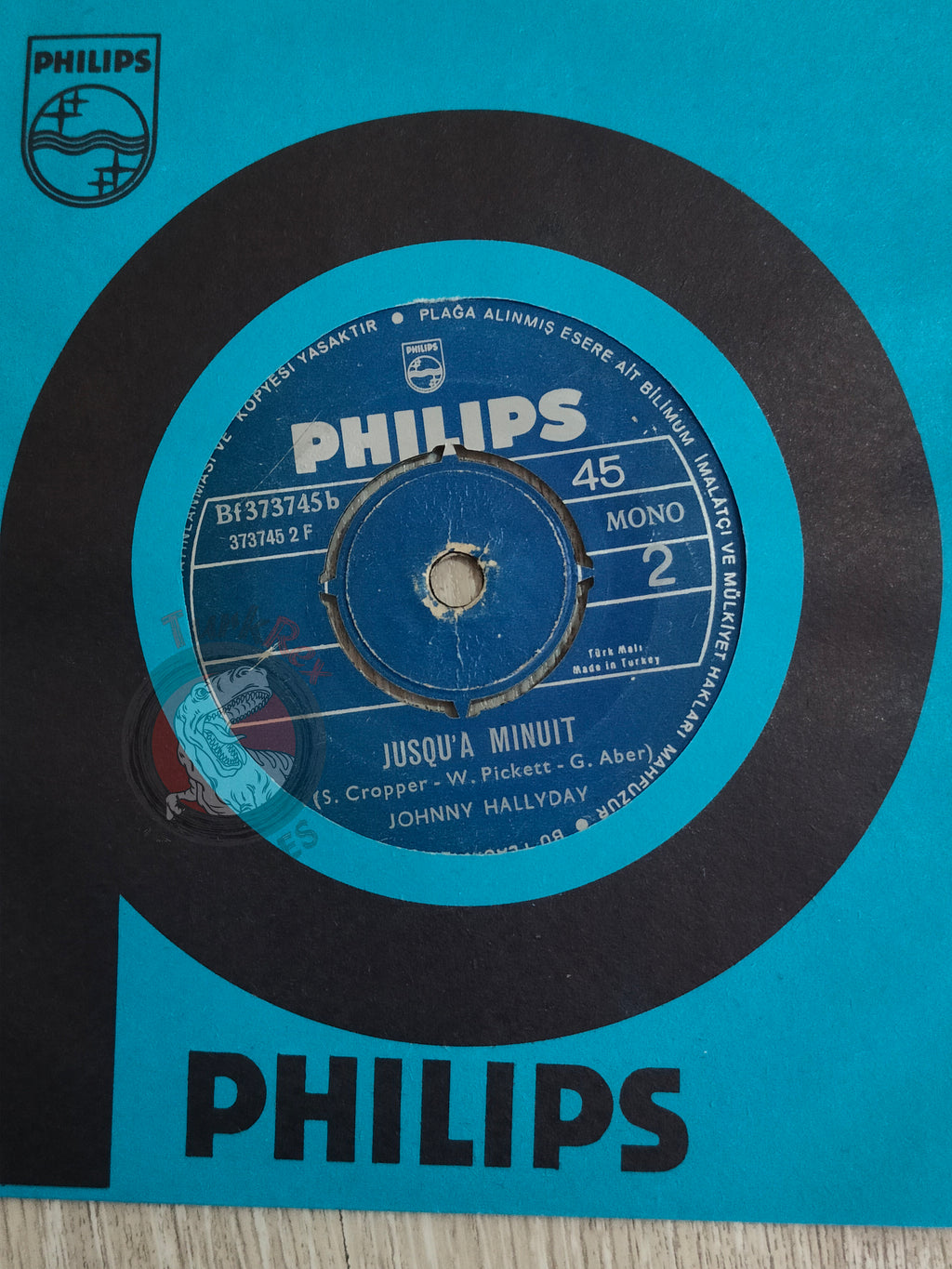 Johnny Hallyday – Je L'Aime 7" Turkish Pressing Vinyl Turkey Edition