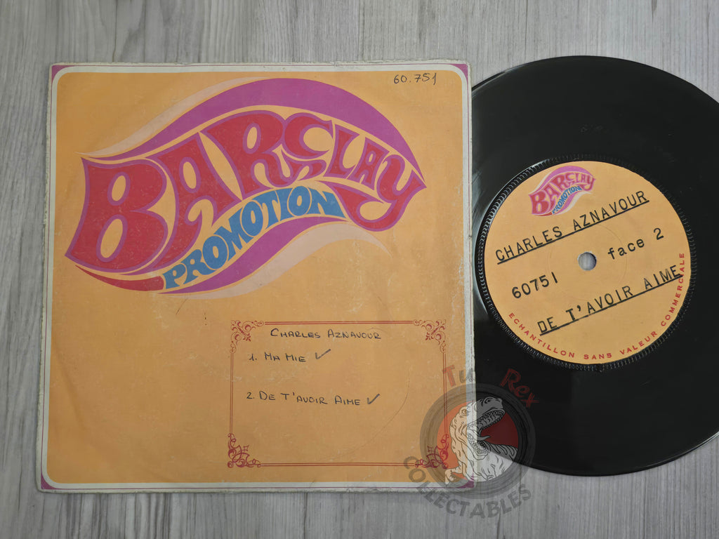 Charles Aznavour – Ma Mie 7" Promo France Pressing Vinyl French Edition