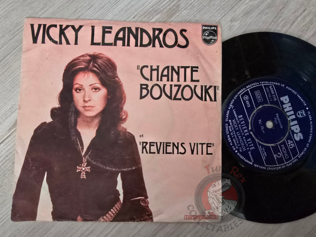 Vicky Leandros – Chante Bouzouki 7" Turkish Pressing Vinyl Turkey Edition