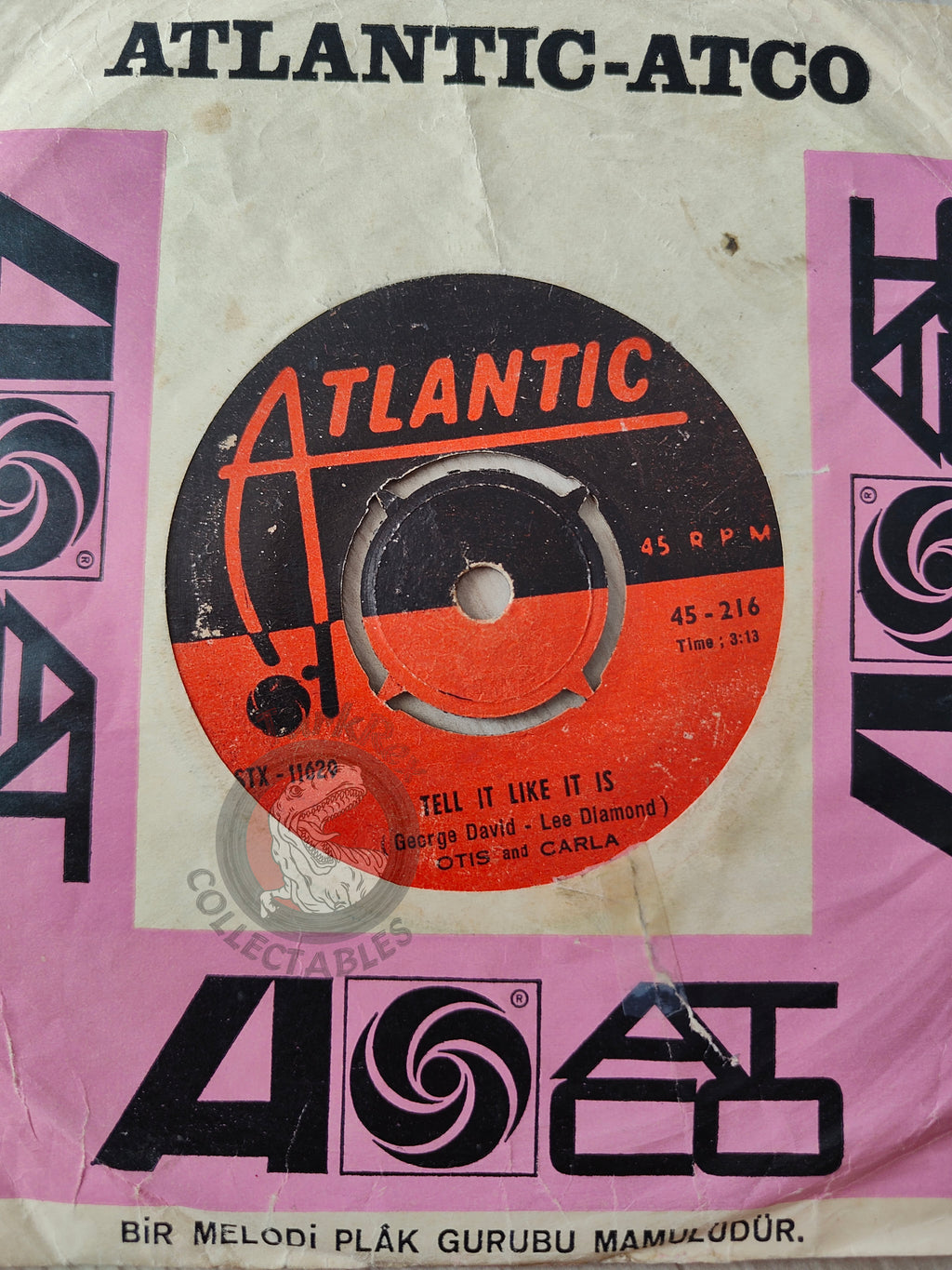Otis Redding & Carla Thomas – Tramp 7" Turkish Pressing Vinyl Turkey Edition