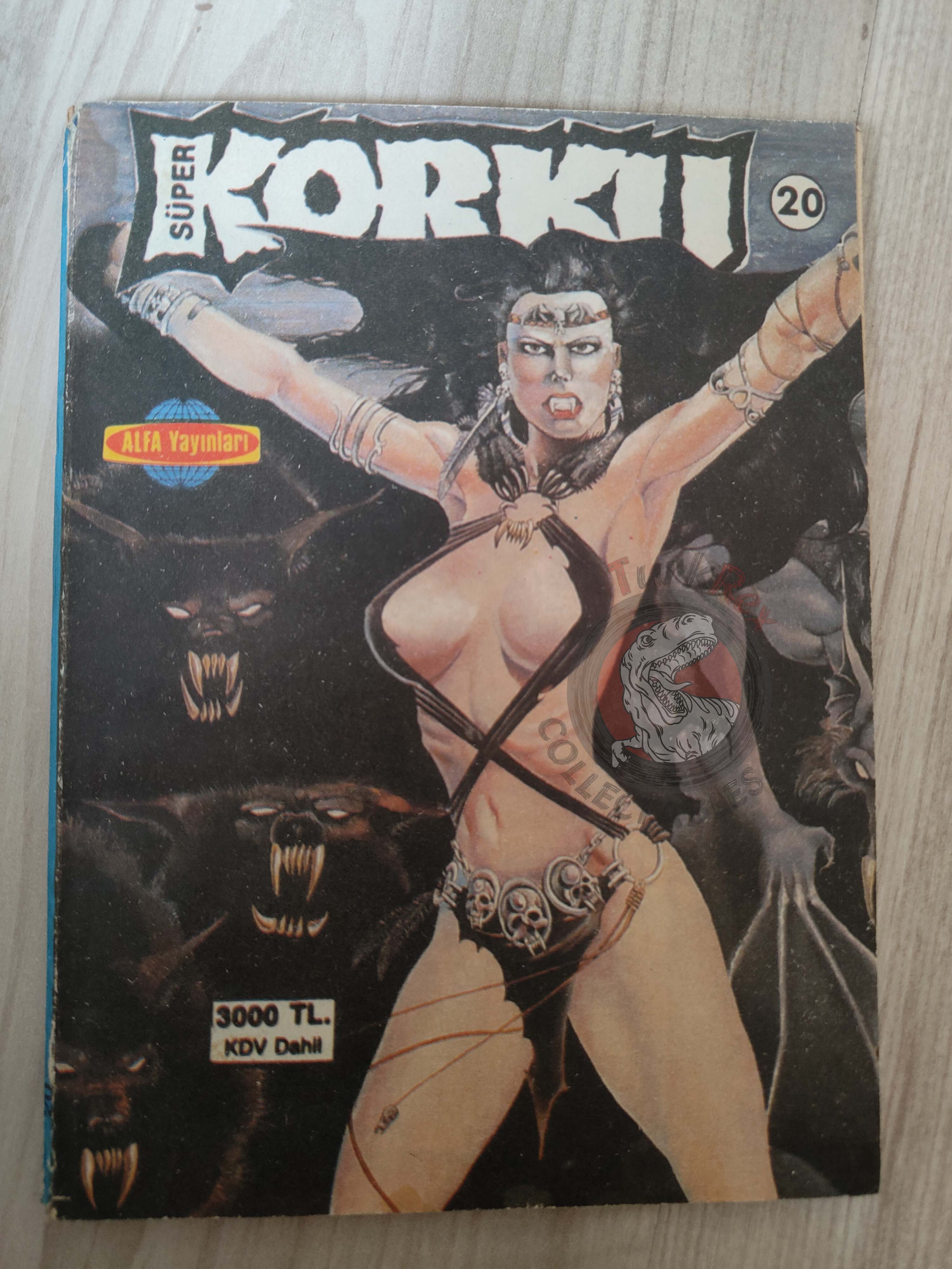 Süper Korku #20 late 80s Turkish Comic Turkey Creepy Eerie From the Darkness #1 Vampirella