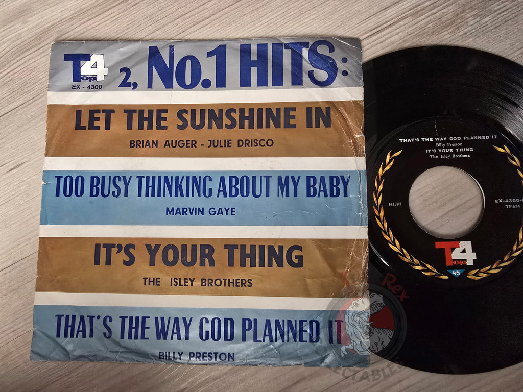 Brian Auger & Julie Drisco / Marvin Gaye / Billy Preston / The Isley Brothers  7" Iran Pressing Vinyl Iranian Edition