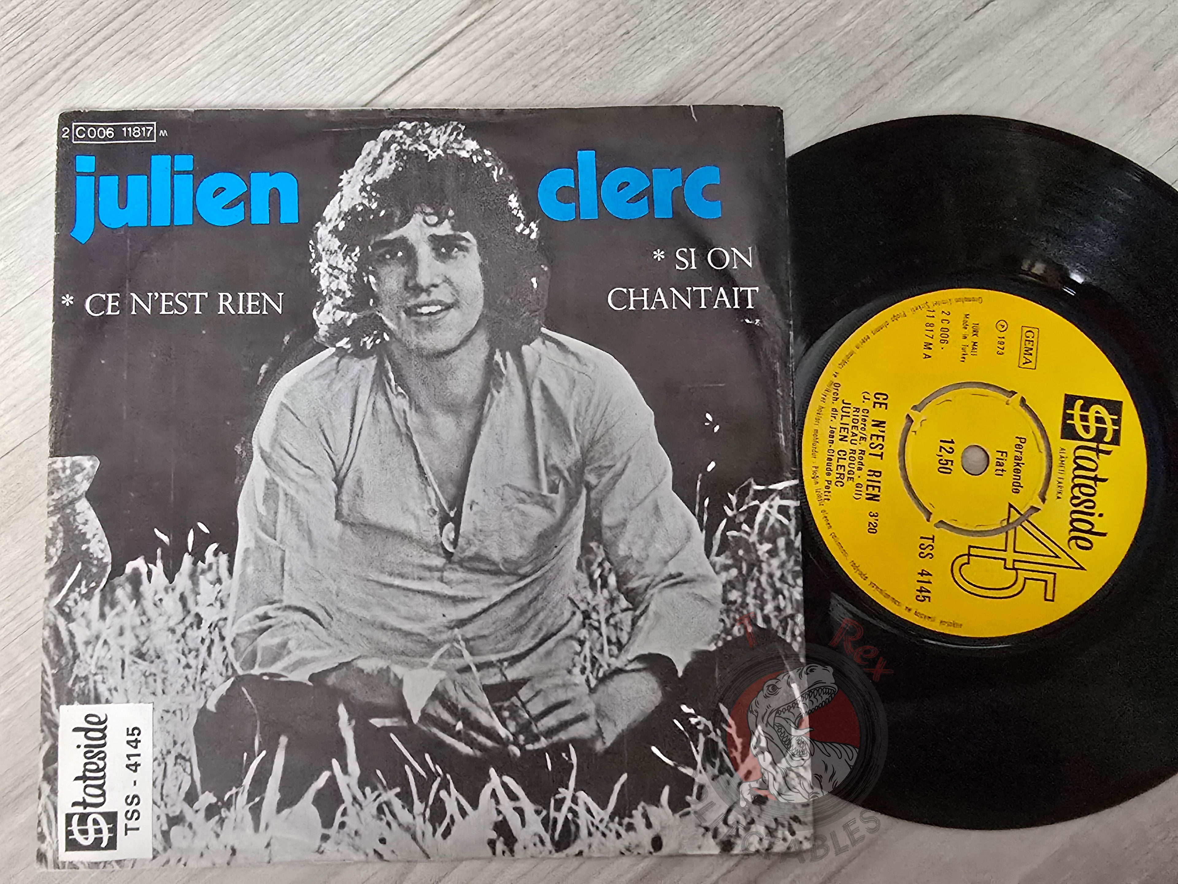 Julien Clerc – Ce N'est Rien / Si On Chantait 7" Turkish Pressing Vinyl Turkey Edition