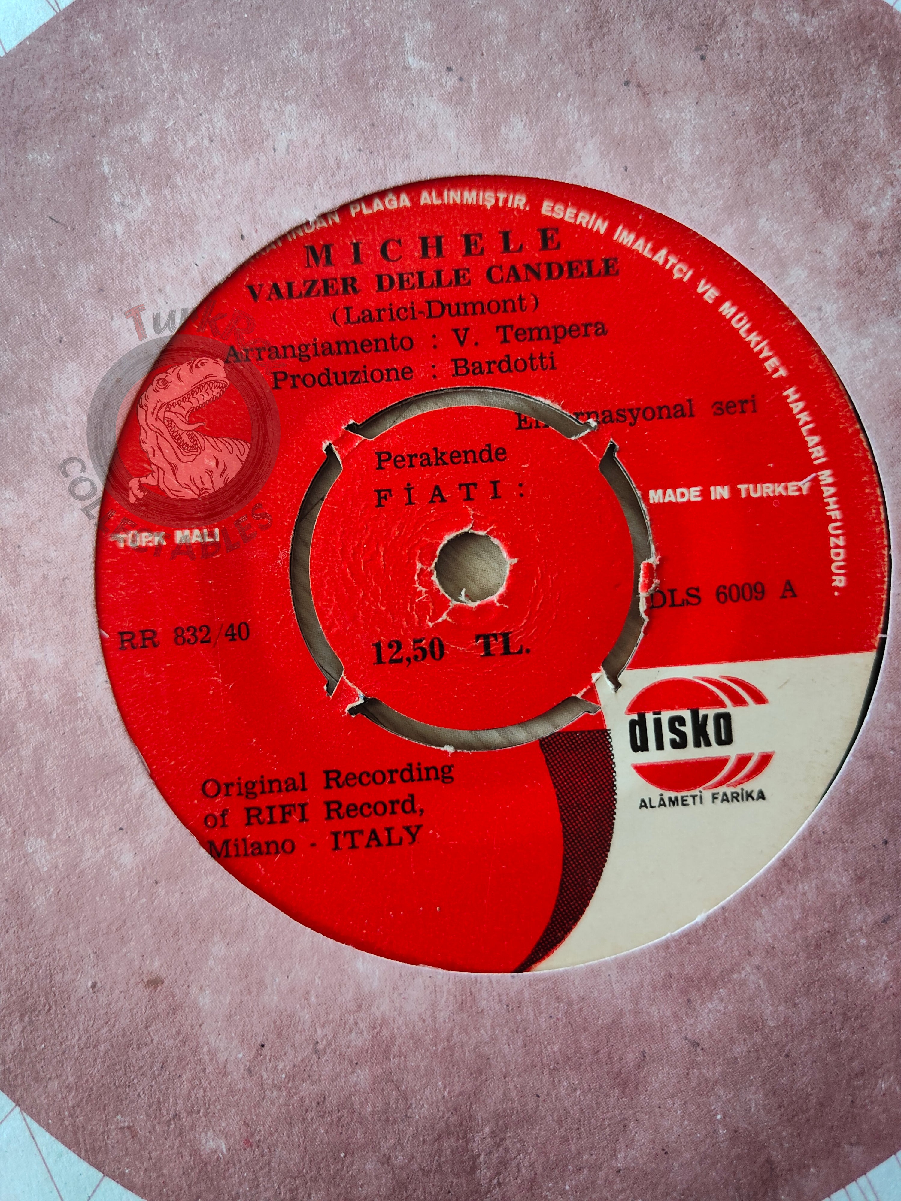 Michele – Valzer Delle Candele 7" Turkish Pressing Vinyl Turkey Edition