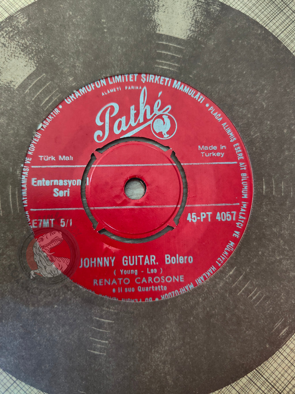 Renato Carosone E Il Suo Trio – Johnny Guitar 7" Turkish Pressing Vinyl Turkey Edition
