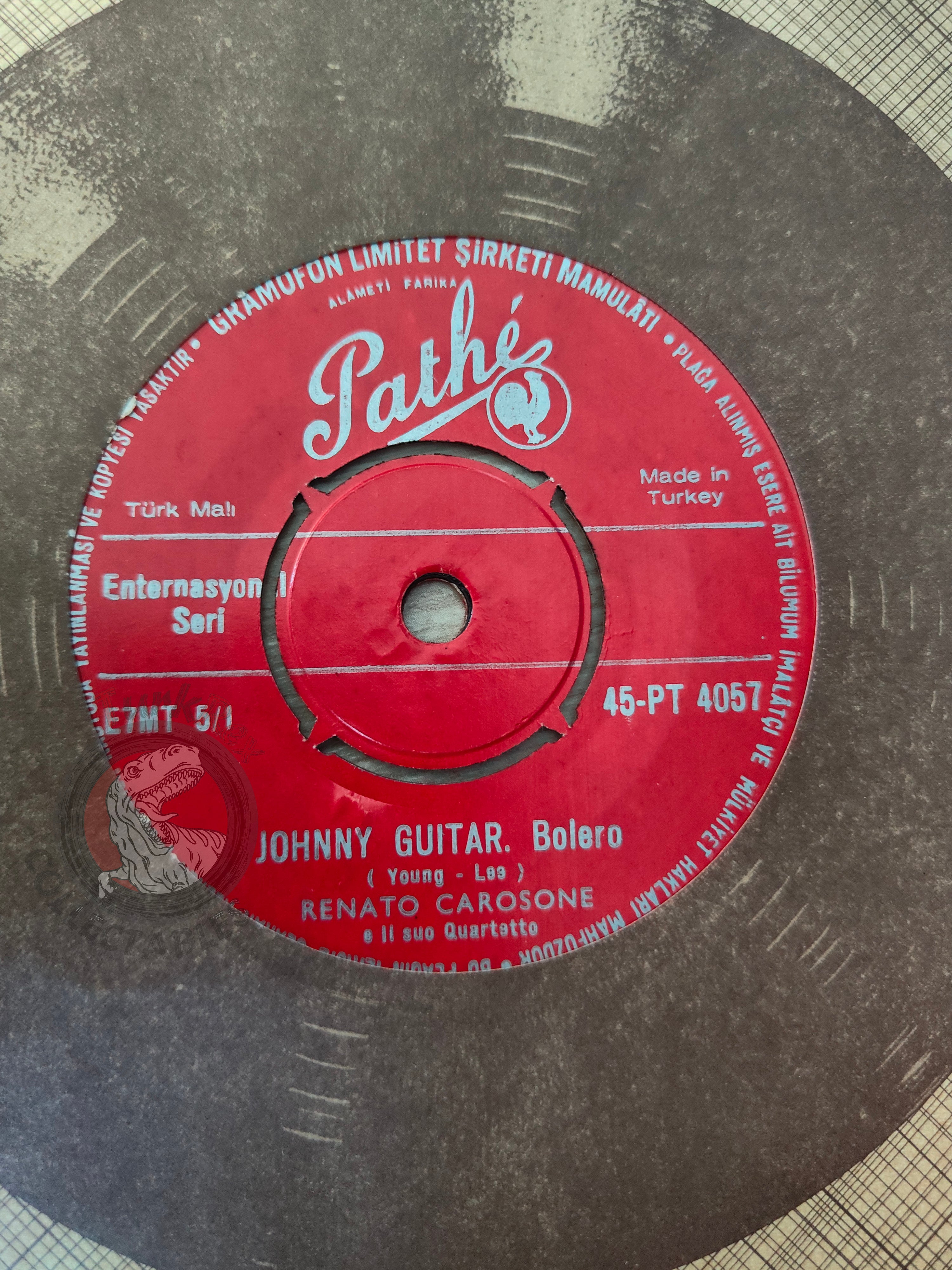 Renato Carosone E Il Suo Trio – Johnny Guitar 7" Turkish Pressing Vinyl Turkey Edition