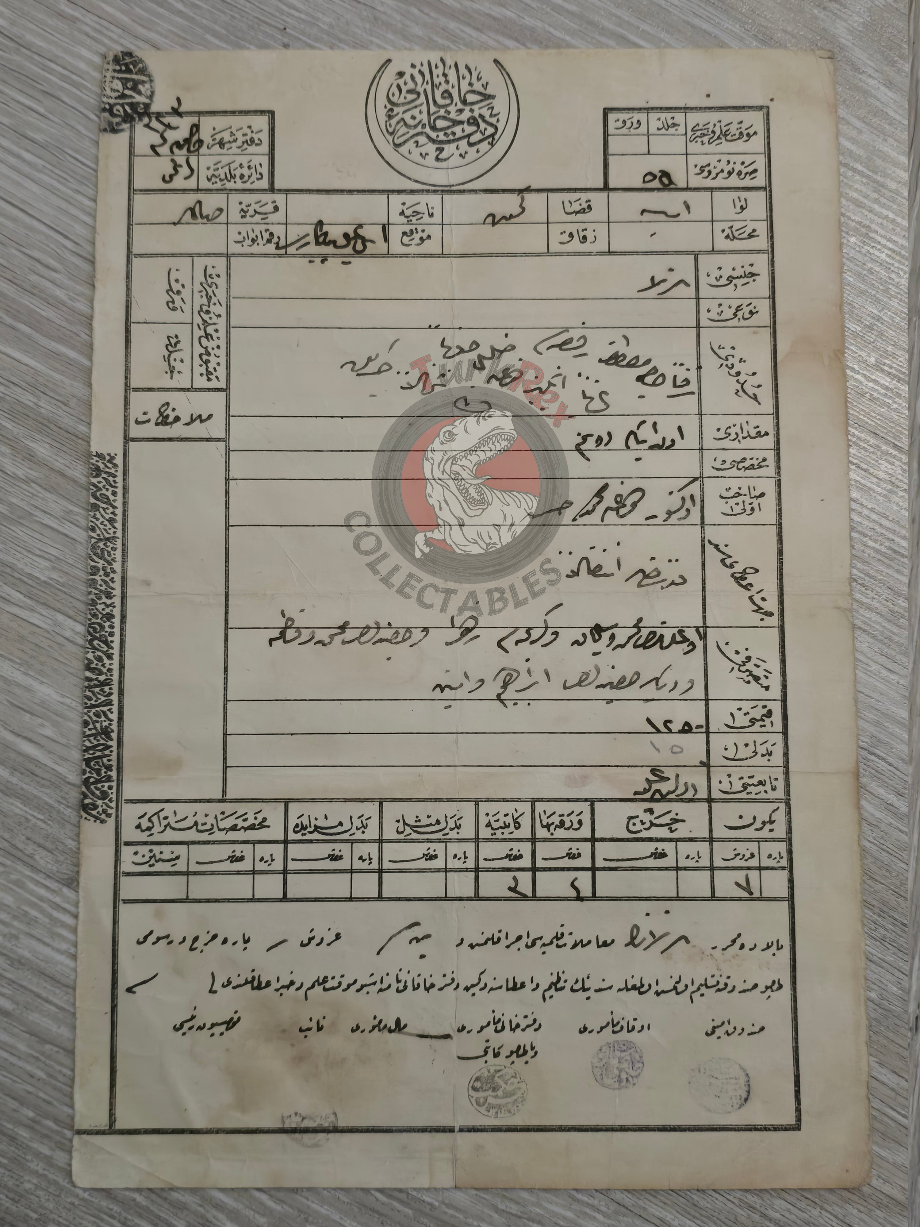 Ottoman 1898 Land Deed Agricultural Land in Amasya Title Deed
