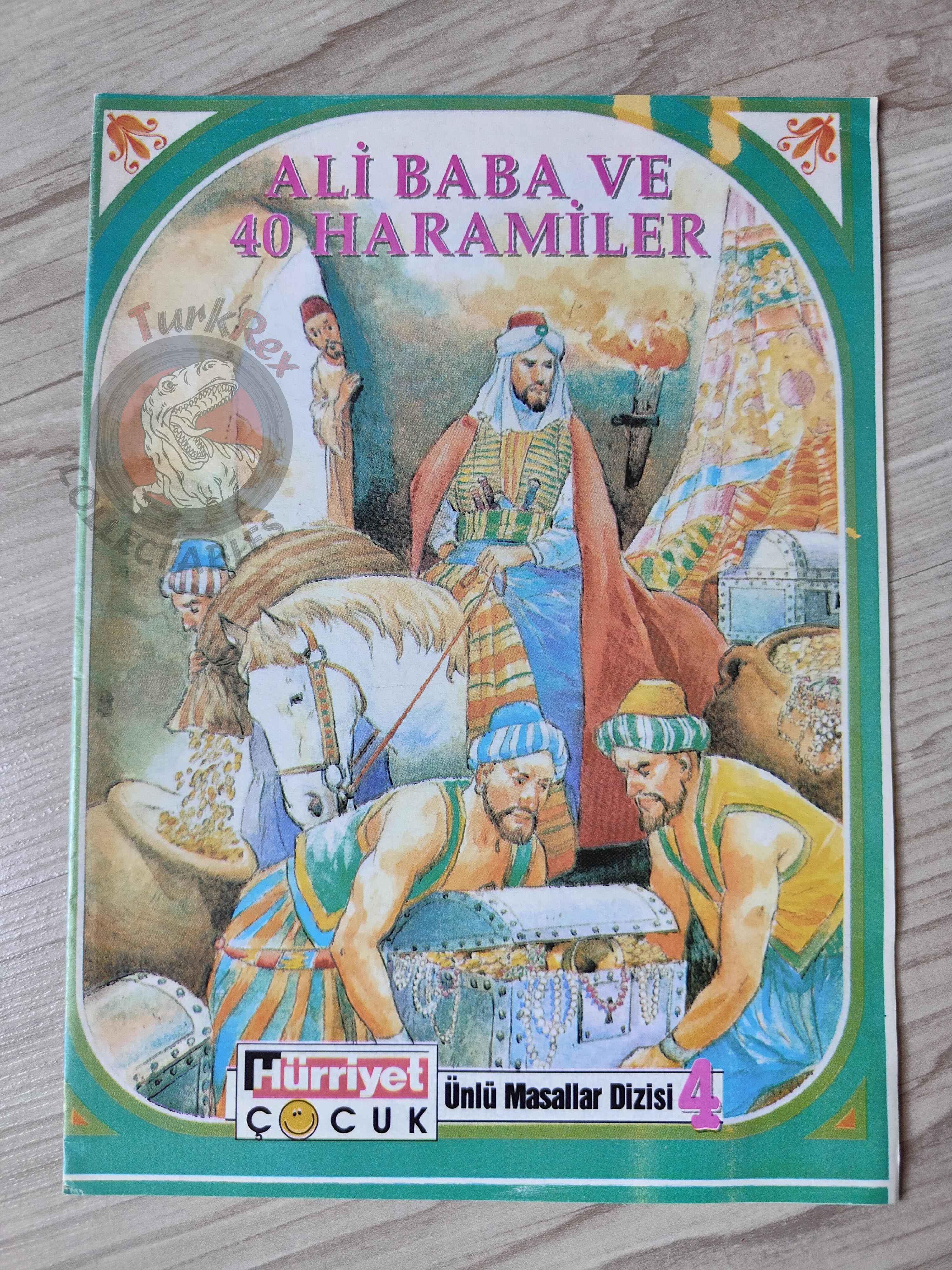 Ali Baba and the Forty Thieves 1980s Turkish Book Turkey 1001 Nights Illustrated