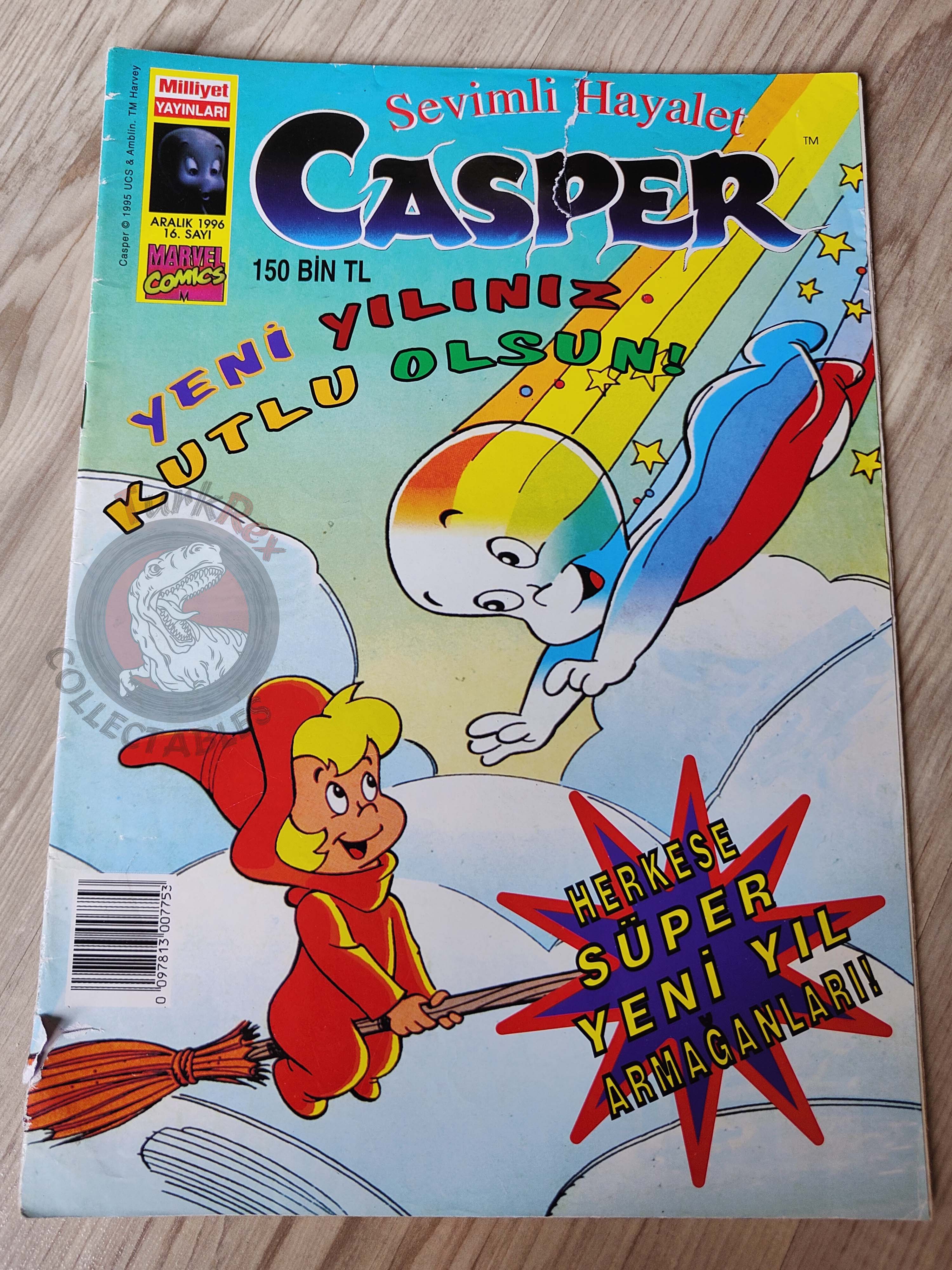 Casper the Friendly Ghost Magazine – Issue #16 1996 Turkish Comic Turkey Wendy