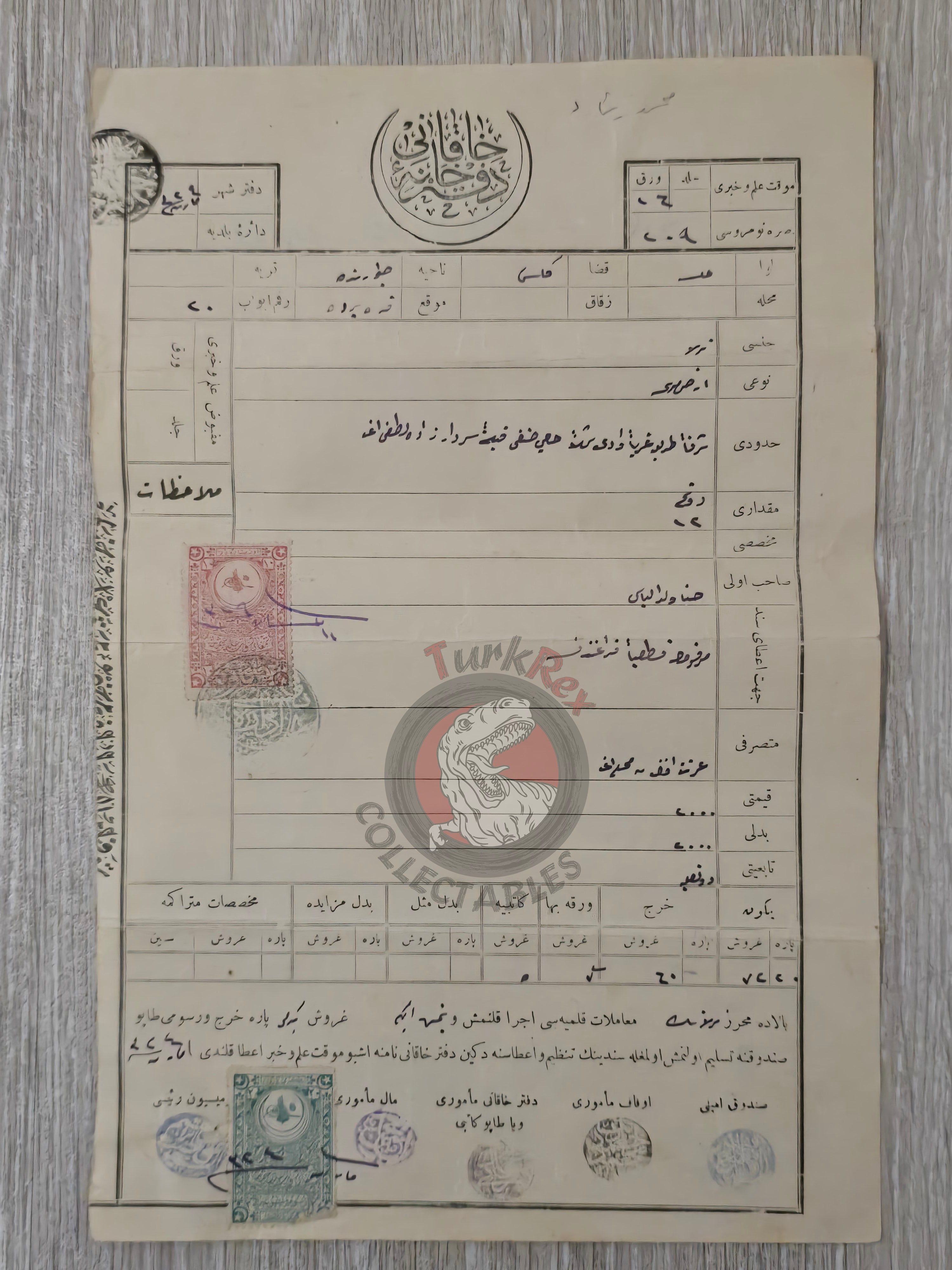 Ottoman 1908 Land Deed Farmland in Aleppo Sanjak Kilis Title Deed Assyrians