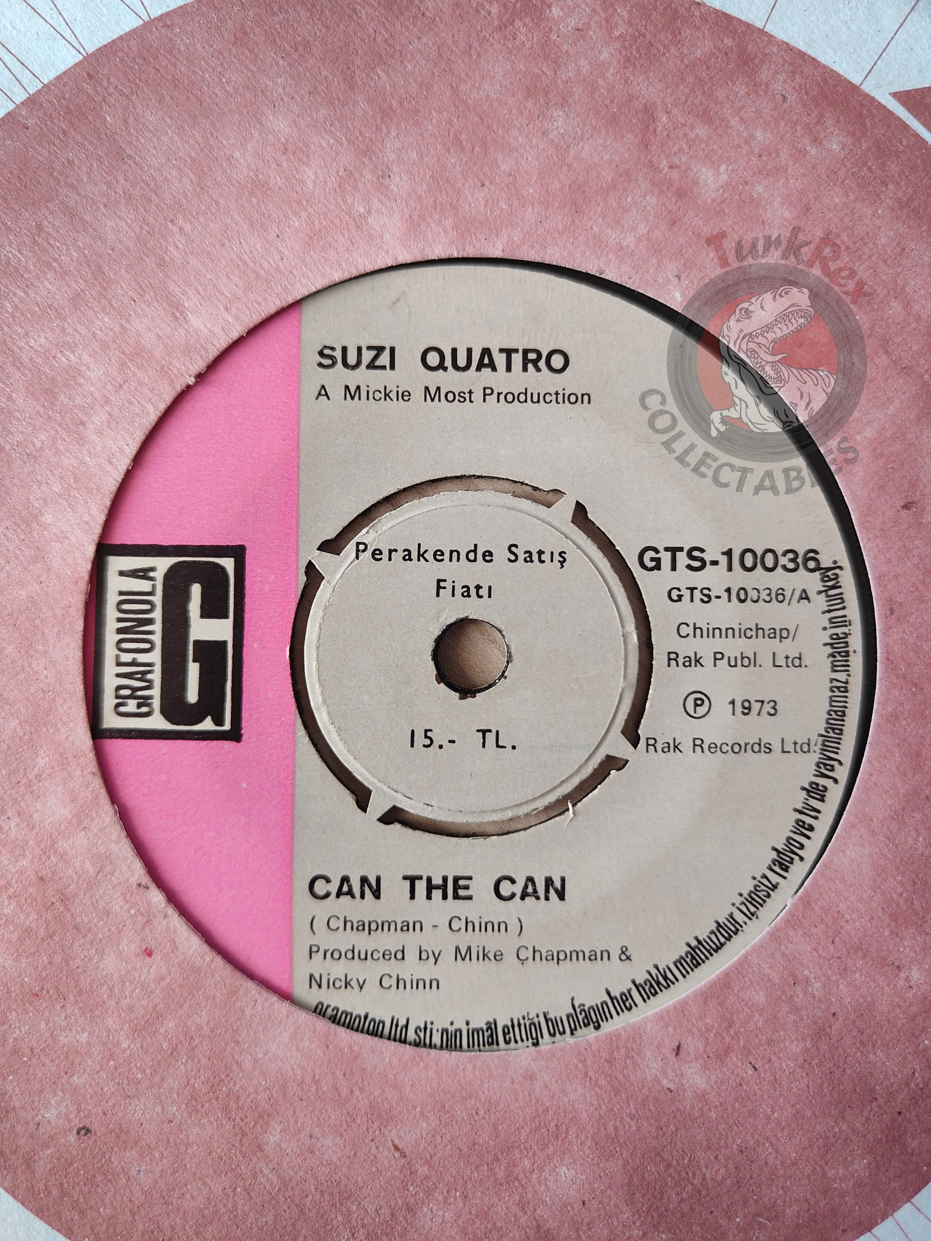 Suzi Quatro – Can The Can  7" Turkish Pressing Vinyl Turkey Edition