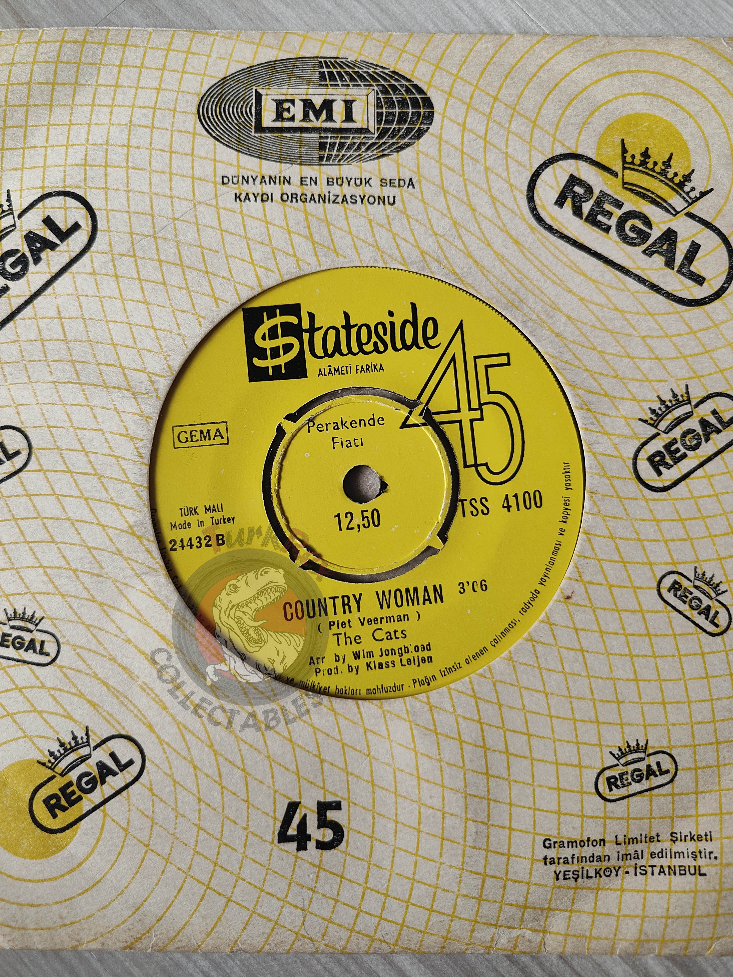 The Cats – One Way Wind 7"  Turkish Pressing Vinyl Turkey Edition