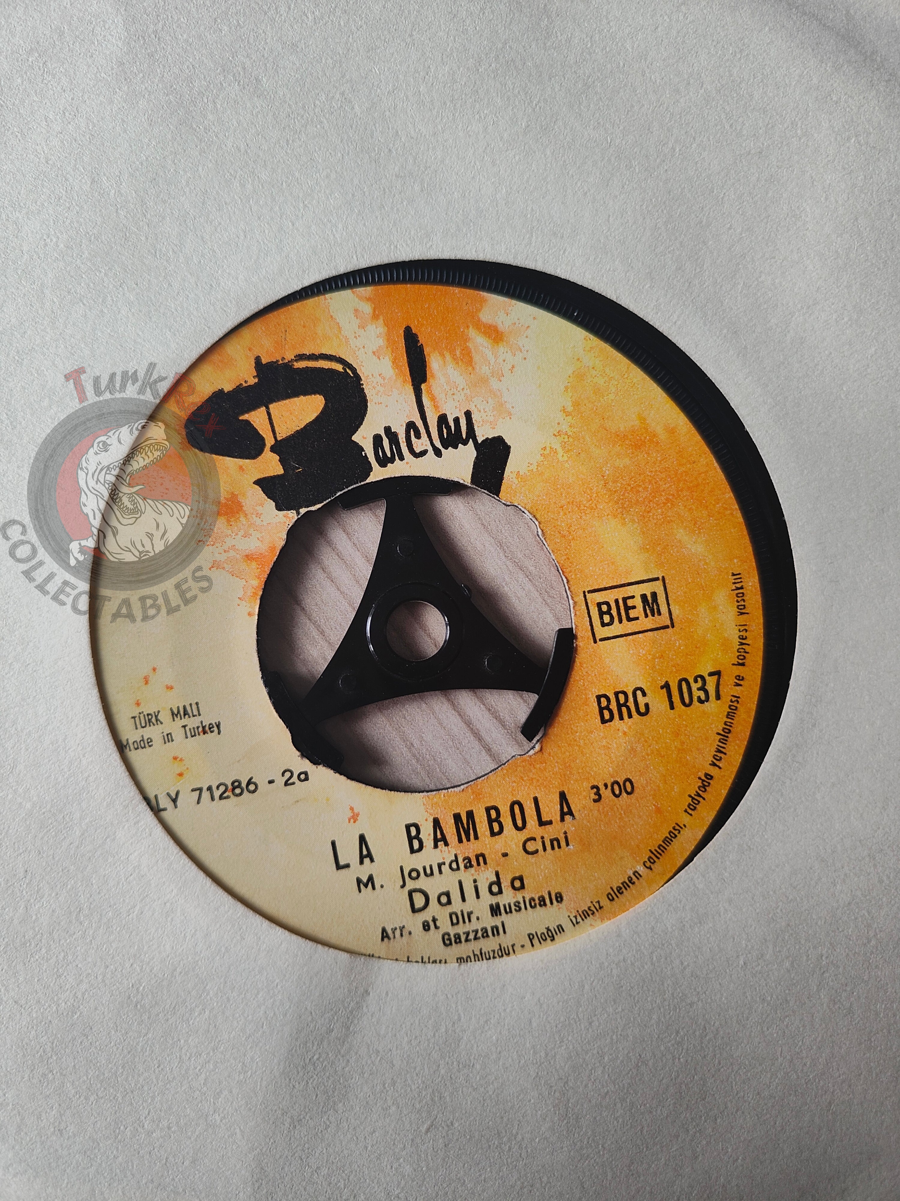 Dalida – La Bambola 7" Turkish Pressing Vinyl Turkey Edition 2