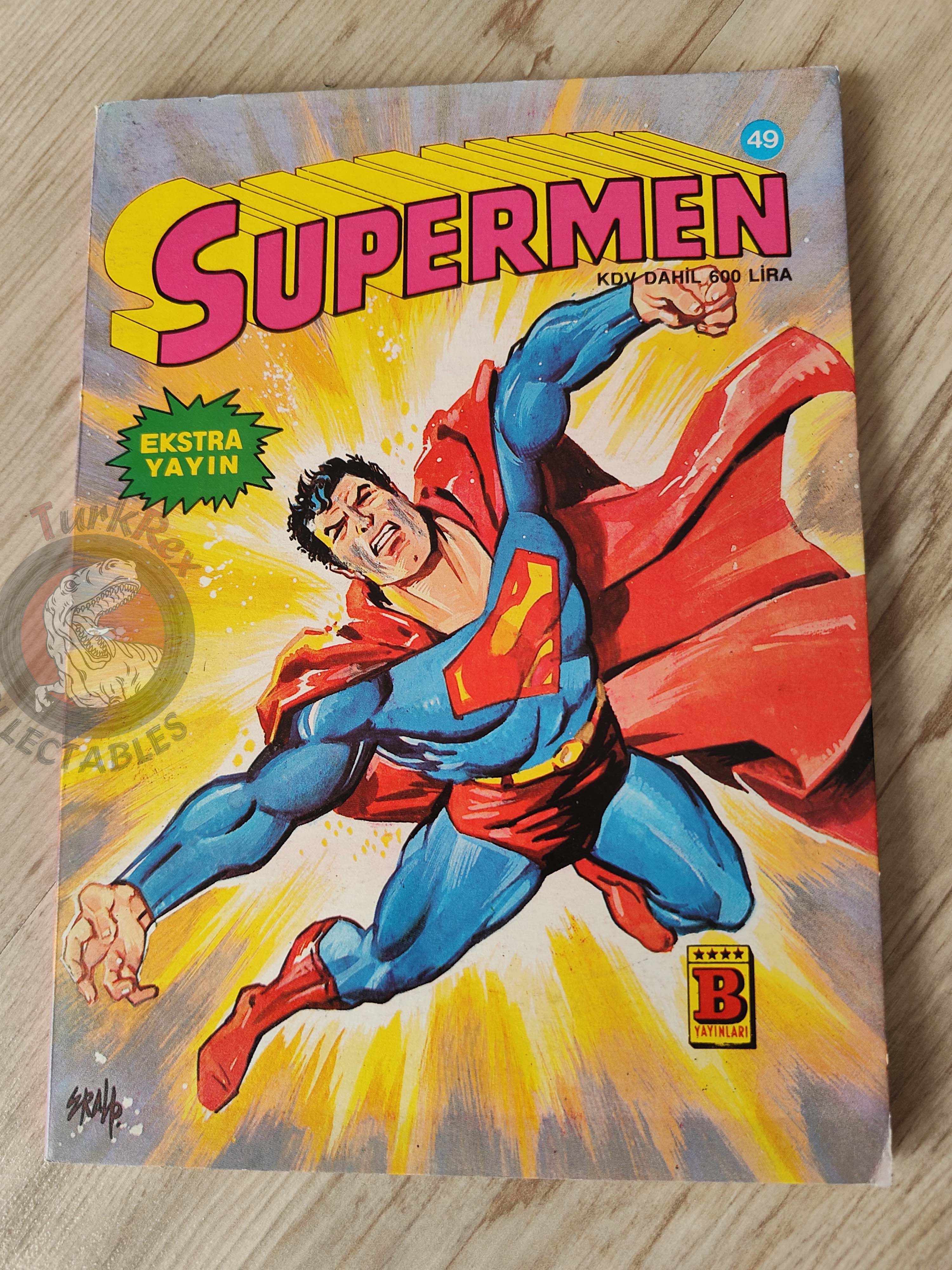 Superman #49 1987 Turkish Comic Turkey #406 #407 #408 Swamp Thing #7 Batman Action #566