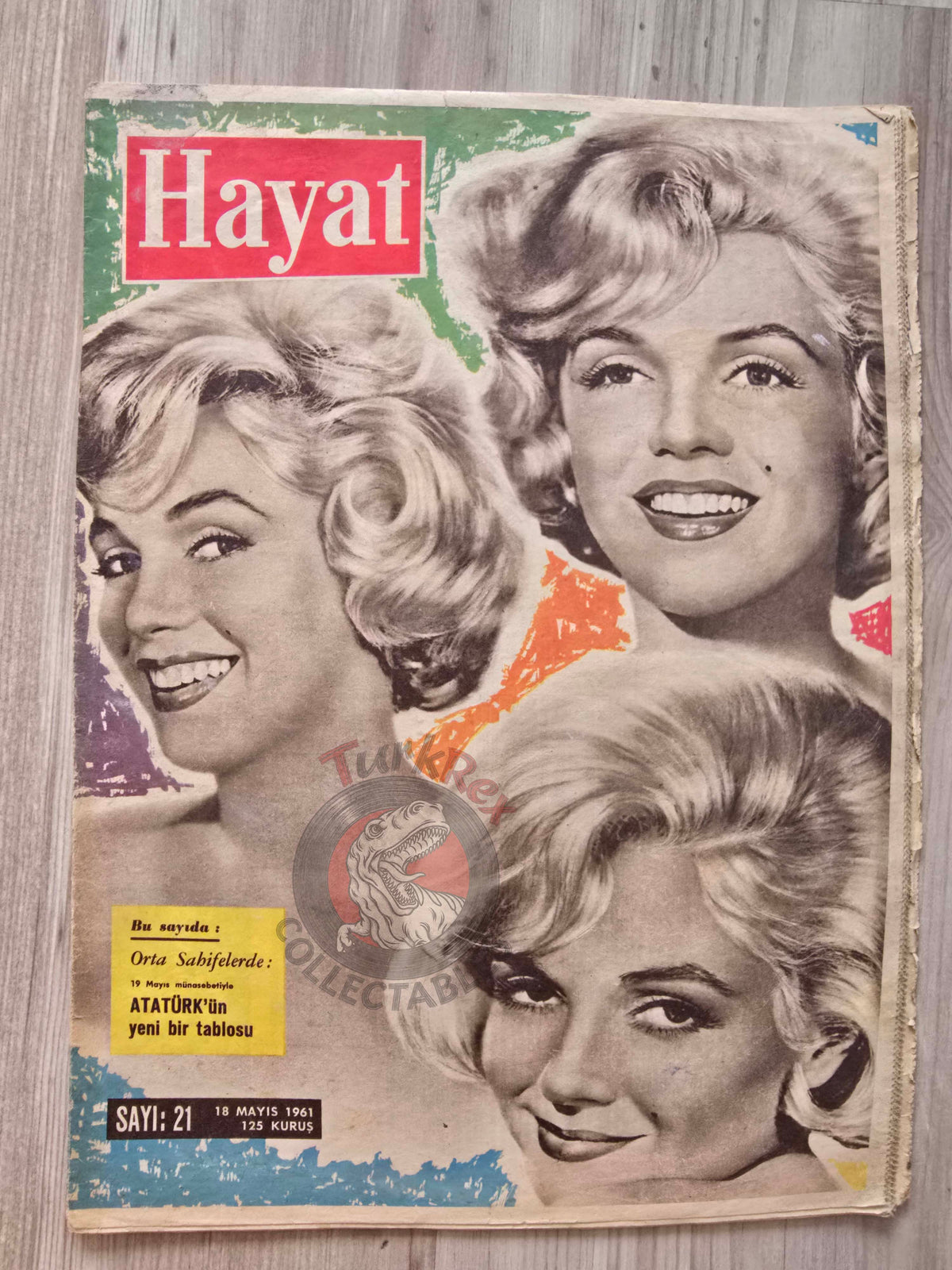 Hayat 1961 Marilyn Monroe Turkish Mag Turkey 14th Cannes Film Festival Congo Princess Soraya