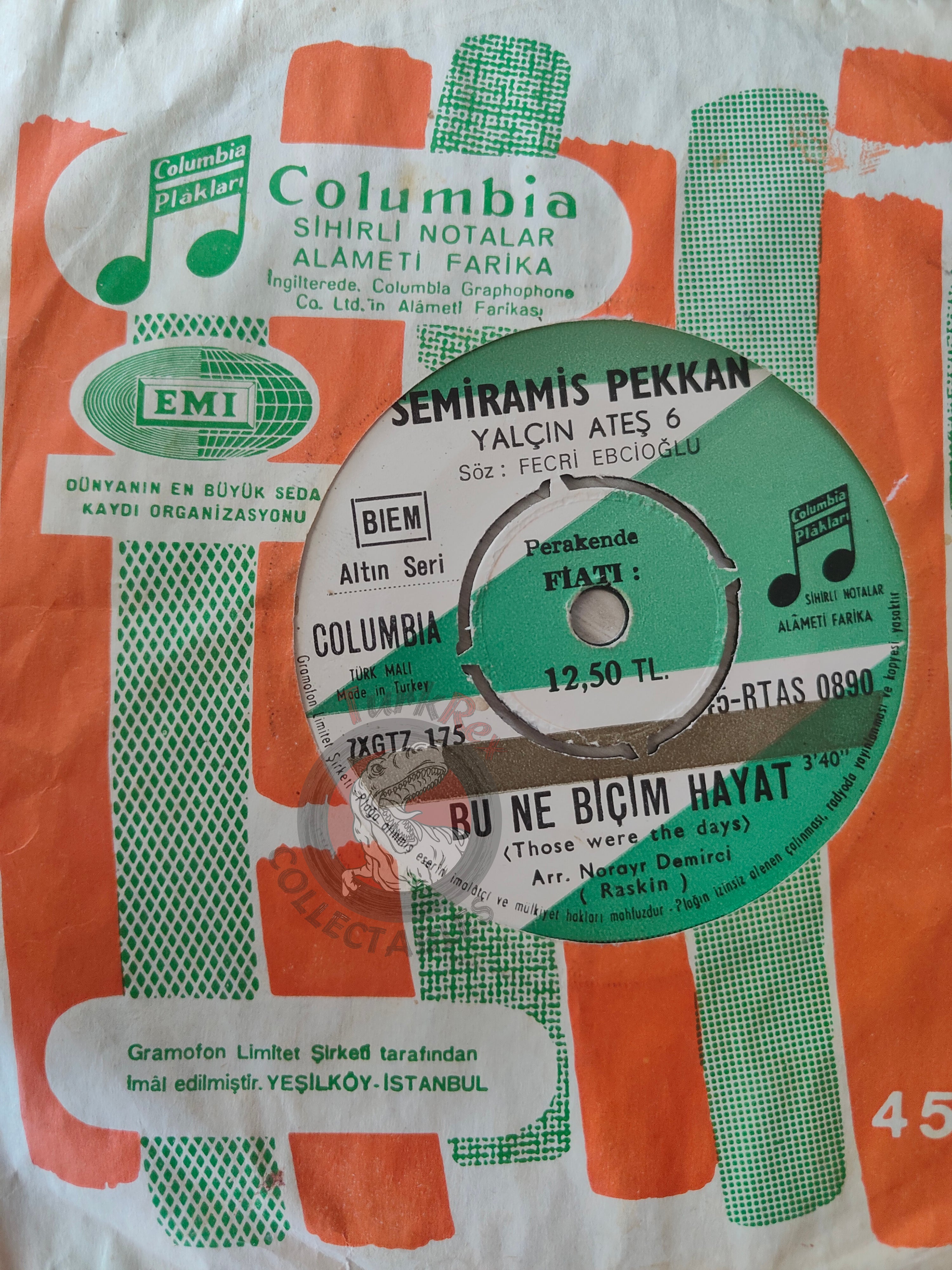 Semiramis Pekkan Ve Yalçın Ateş 6 – Bu Ne Biçim Hayat 7" Turkish Pressing Vinyl Turkey Edition