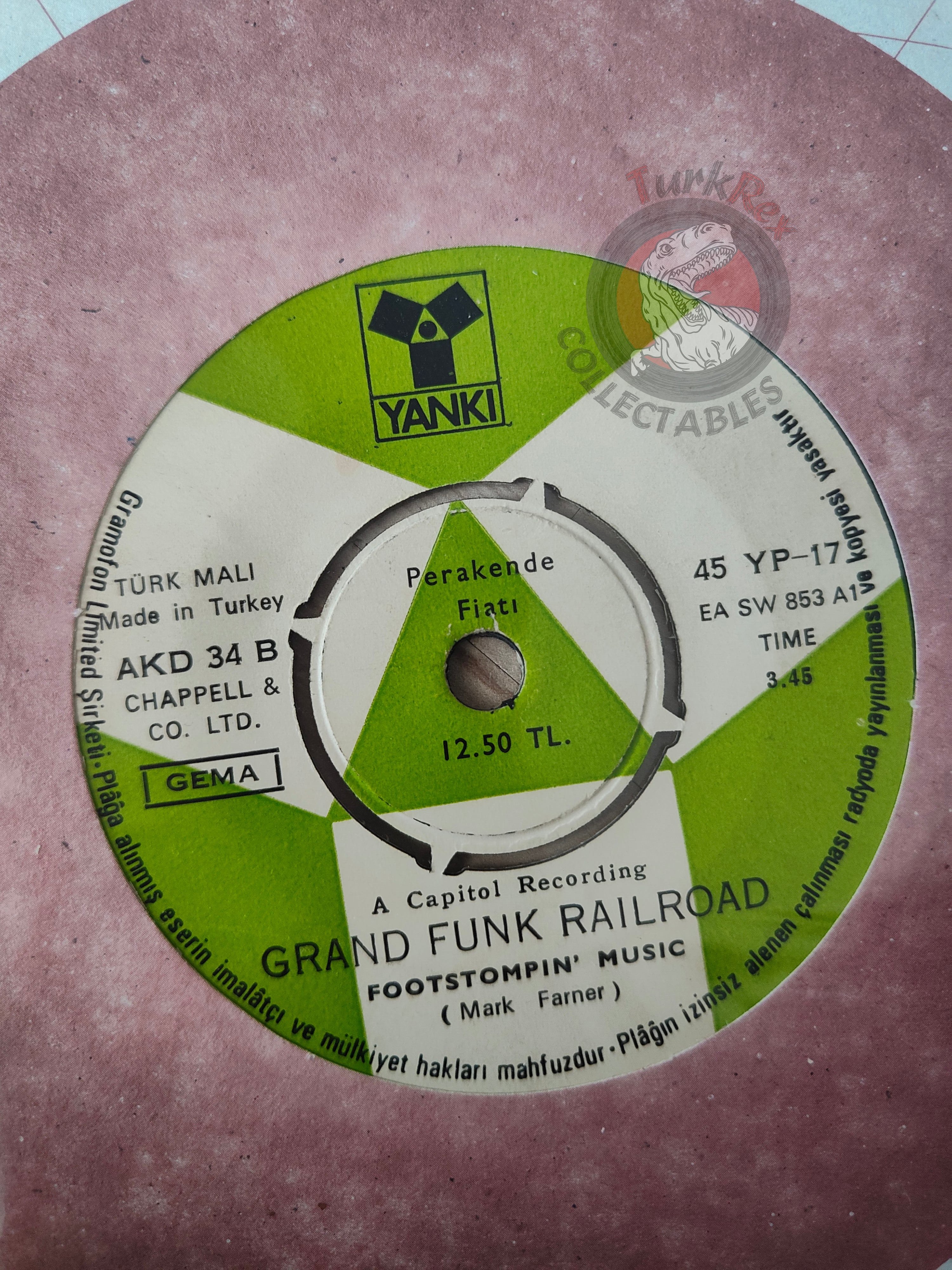 Grand Funk Railroad – Save The Land 7" Turkish Pressing Vinyl Turkey Edition