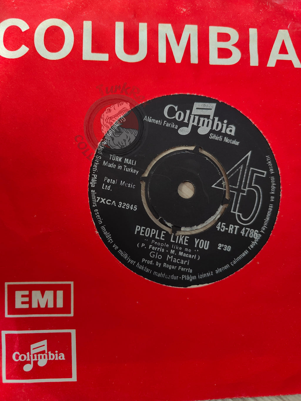 Glo Macari – Lookin' For Love 7" Turkish Pressing Vinyl Turkey Edition