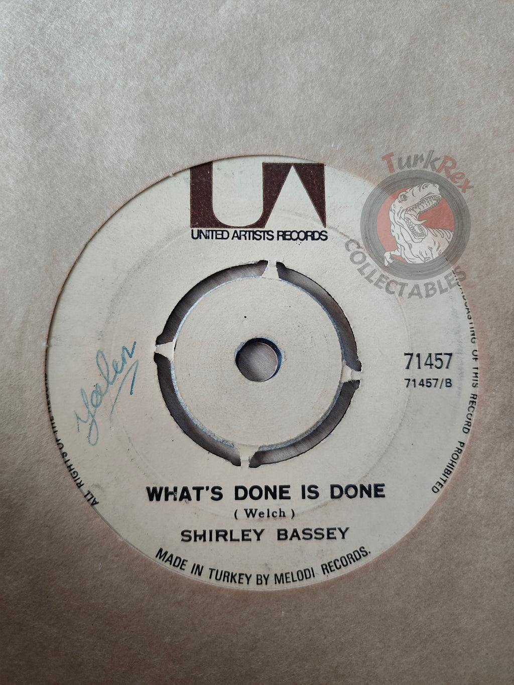 Shirley Bassey – It's Impossible 7" Turkish Pressing Vinyl Turkey Edition
