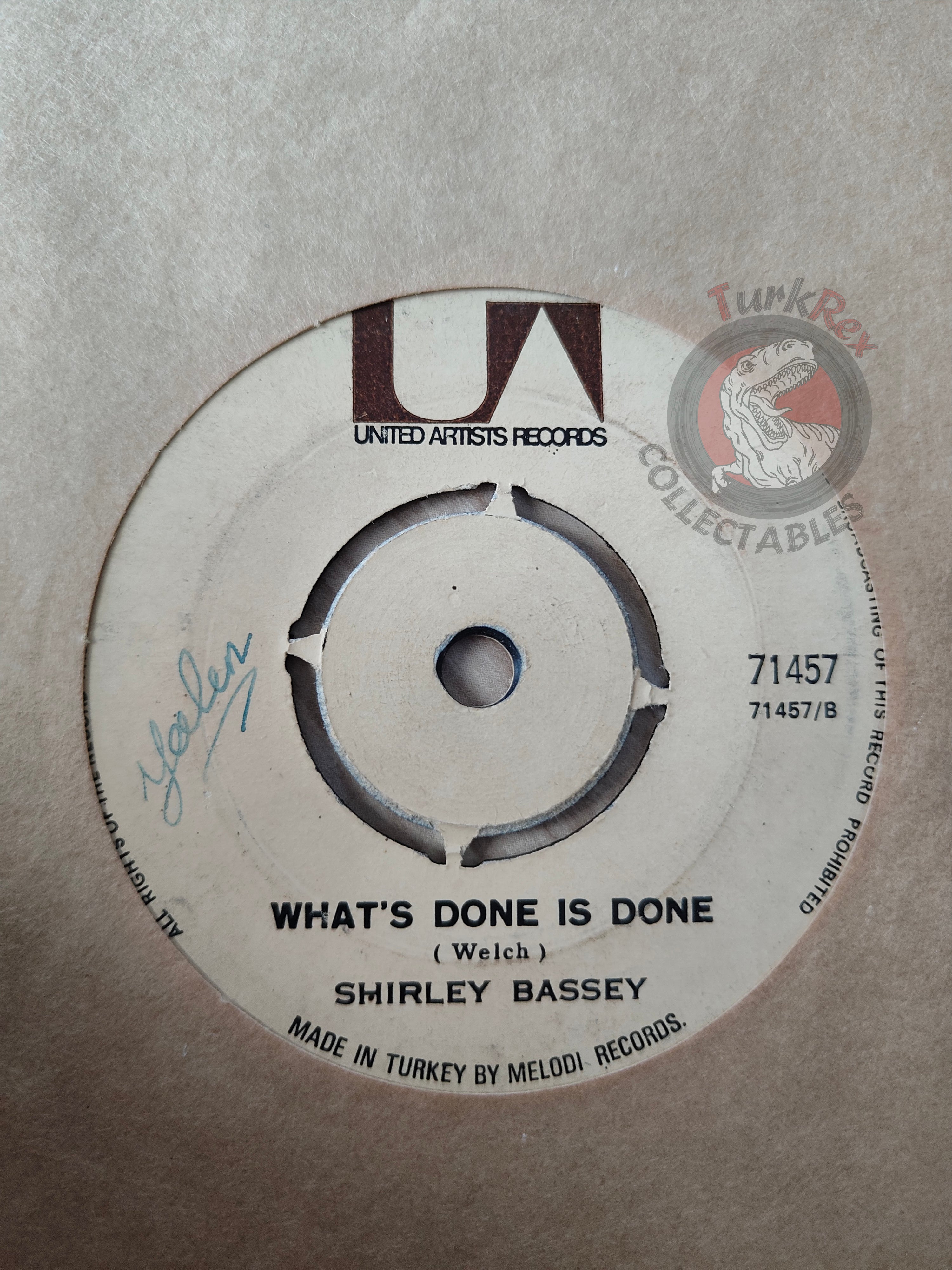 Shirley Bassey – It's Impossible 7" Turkish Pressing Vinyl Turkey Edition