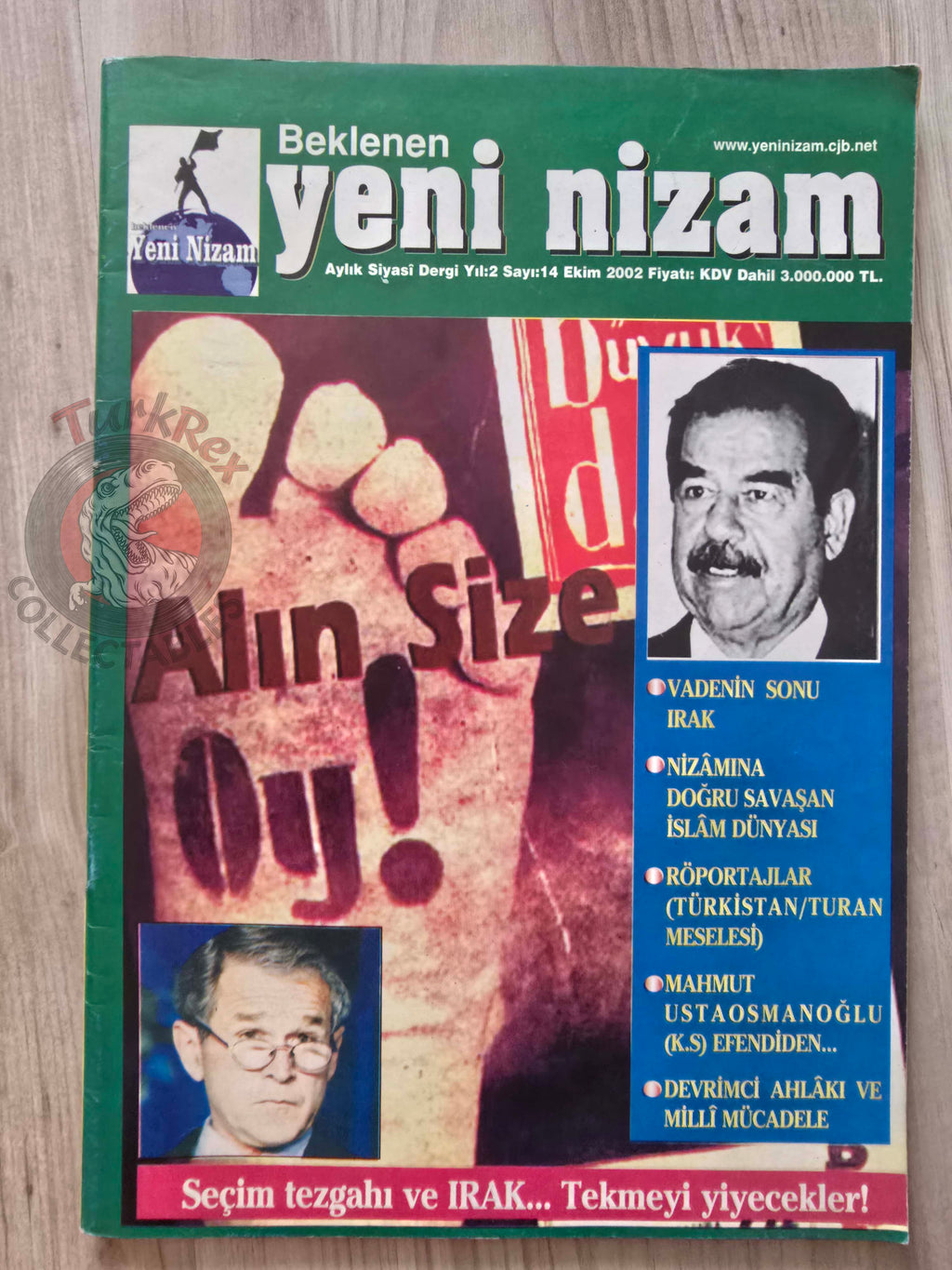 Yeni Nizam 2002 Saddam Hussein Iraq Turkish Magazine Turkey Middle East Islam George W. Bush