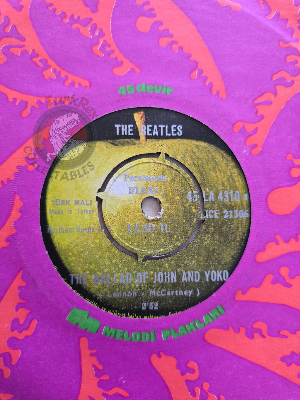 The Beatles – The Ballad Of John And Yoko 7" Turkish Pressing Vinyl Turkey Edition 1