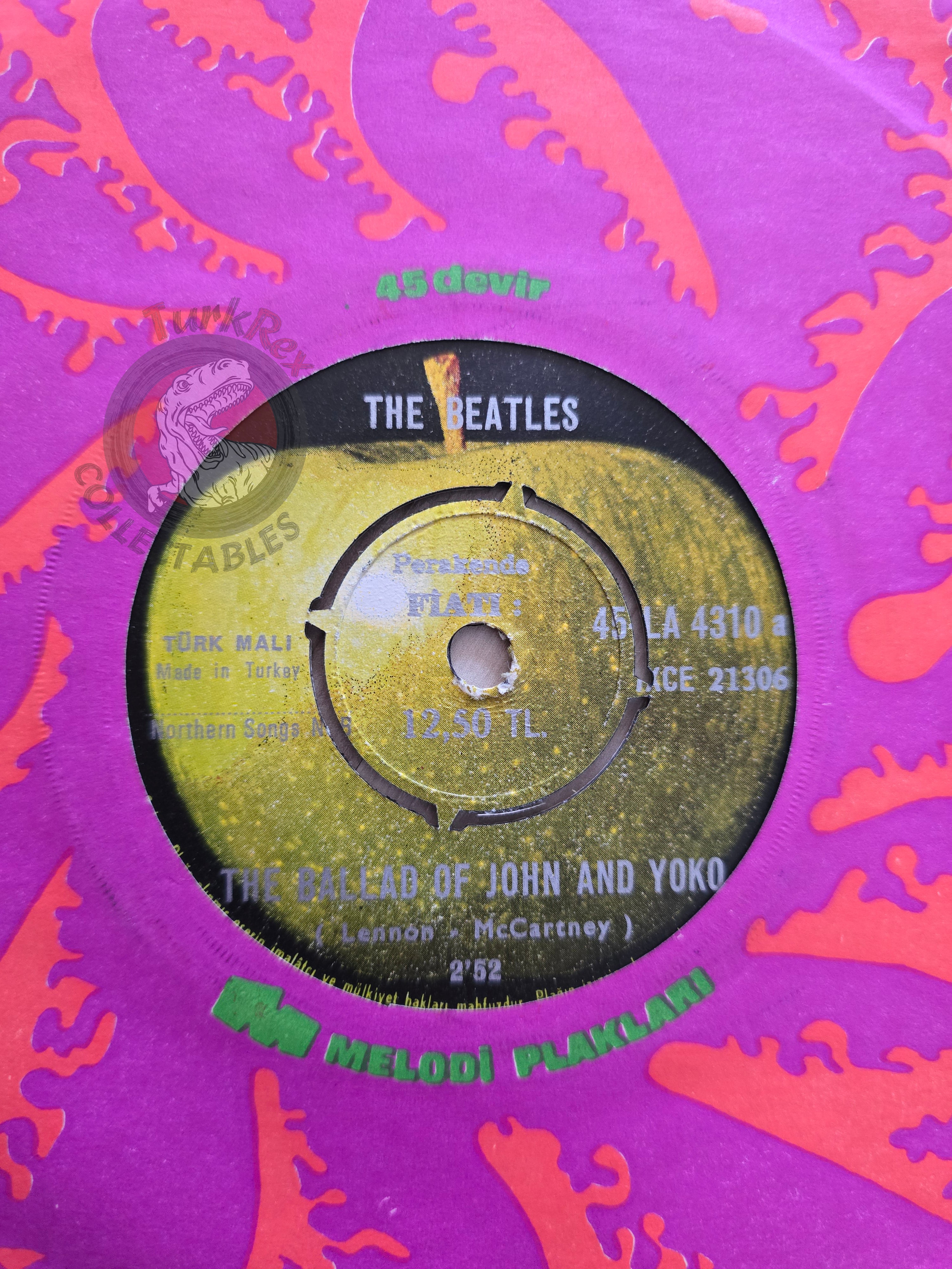 The Beatles – The Ballad Of John And Yoko 7" Turkish Pressing Vinyl Turkey Edition 1