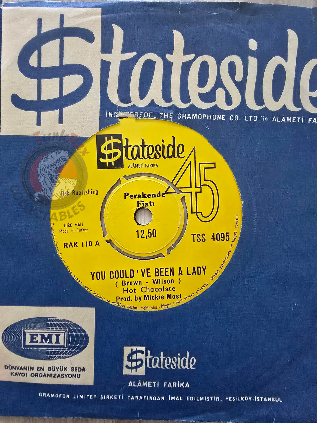 Hot Chocolate – You Could've Been A Lady 7" Turkish Error Pressing Vinyl Turkey Edition