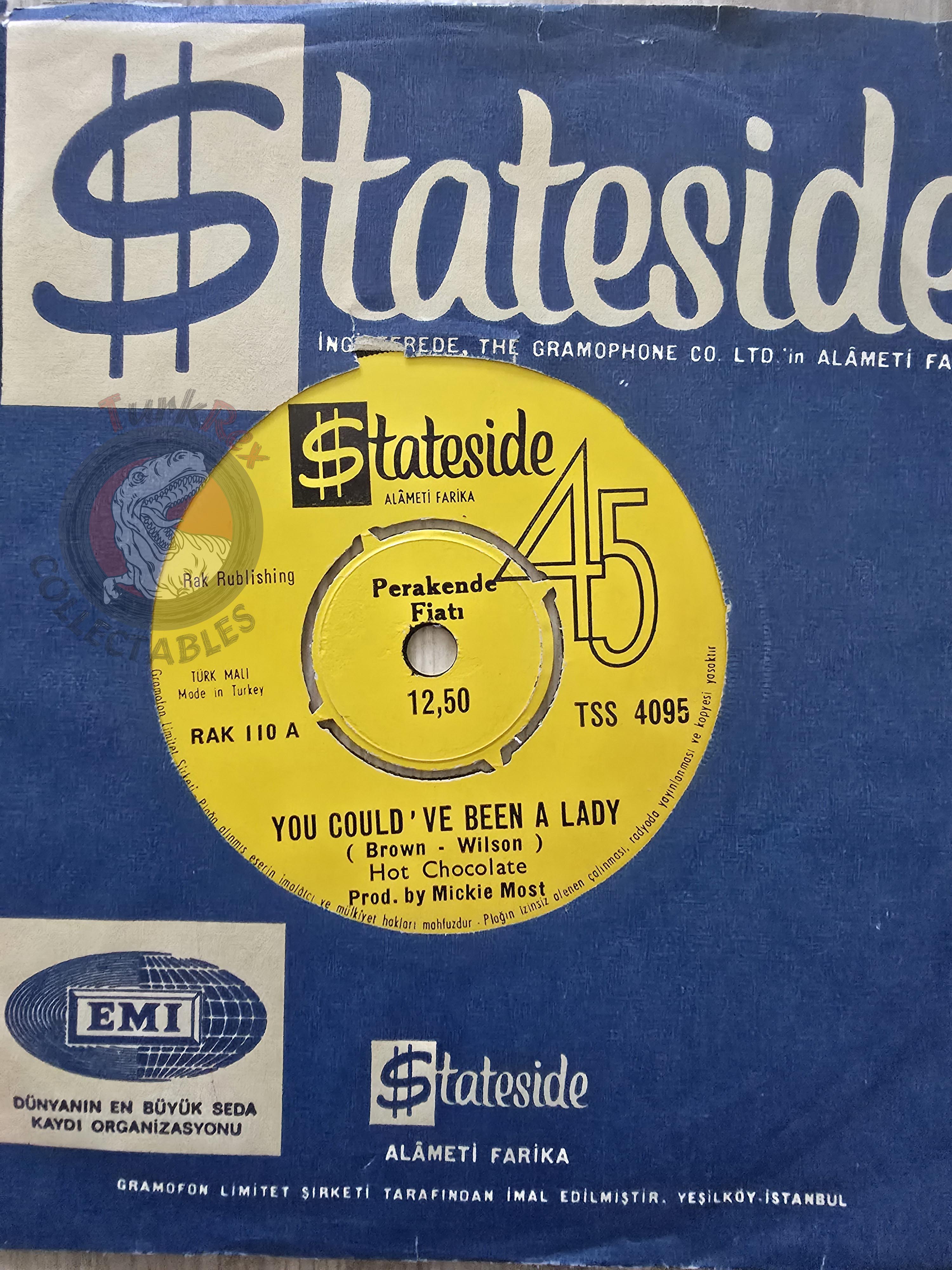 Hot Chocolate – You Could've Been A Lady 7" Turkish Error Pressing Vinyl Turkey Edition