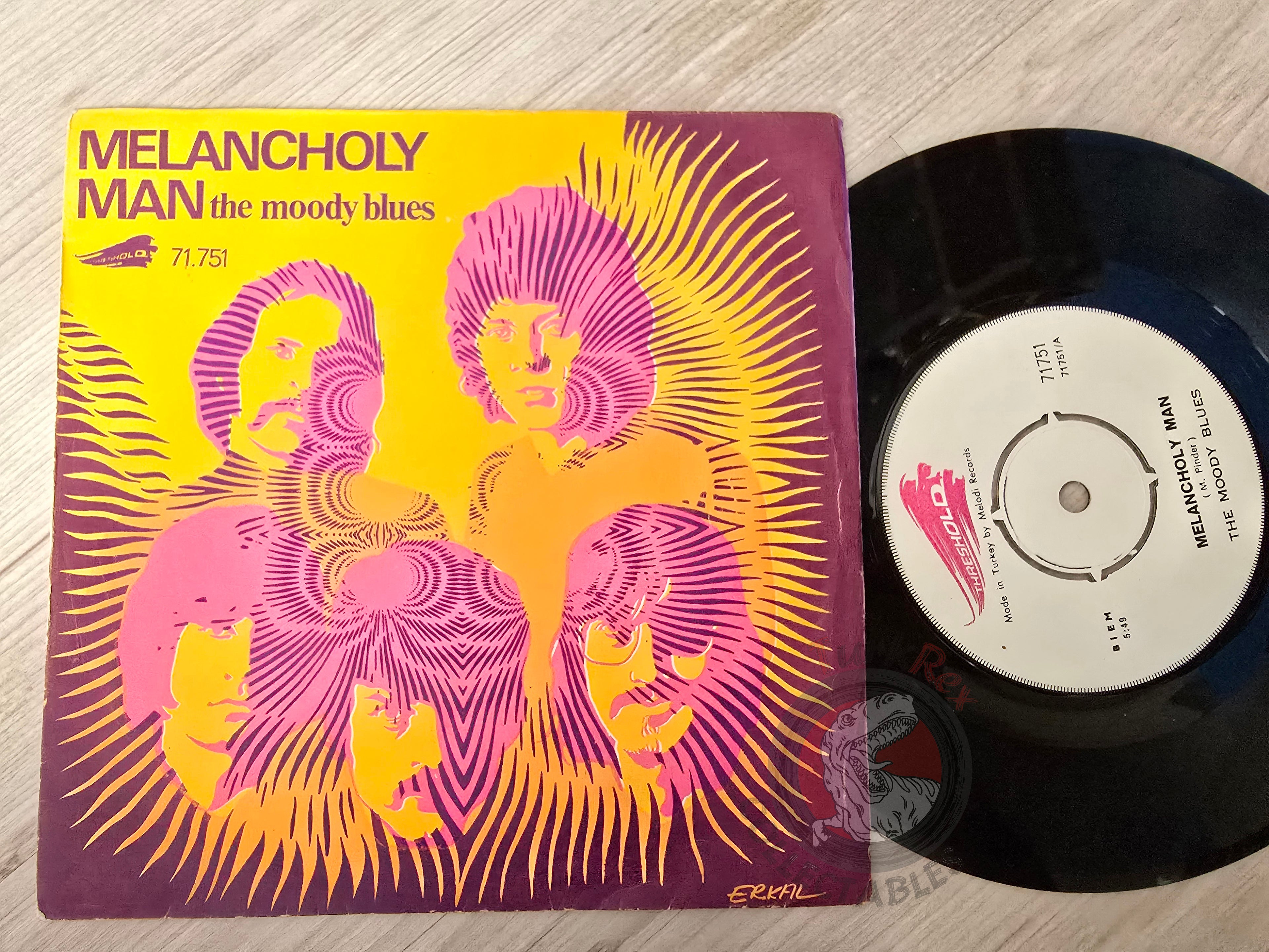 The Moody Blues - Melancholy Man 7" Turkish Pressing Vinyl Turkey Edition