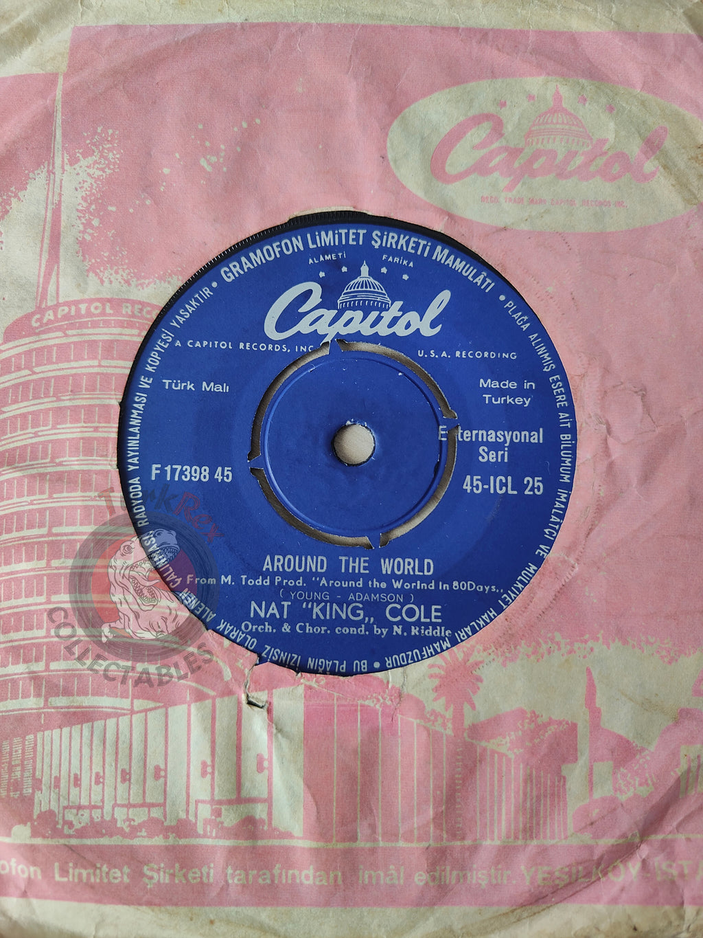 Nat King Cole – Around The World 7" Turkish Pressing Vinyl Turkey Edition