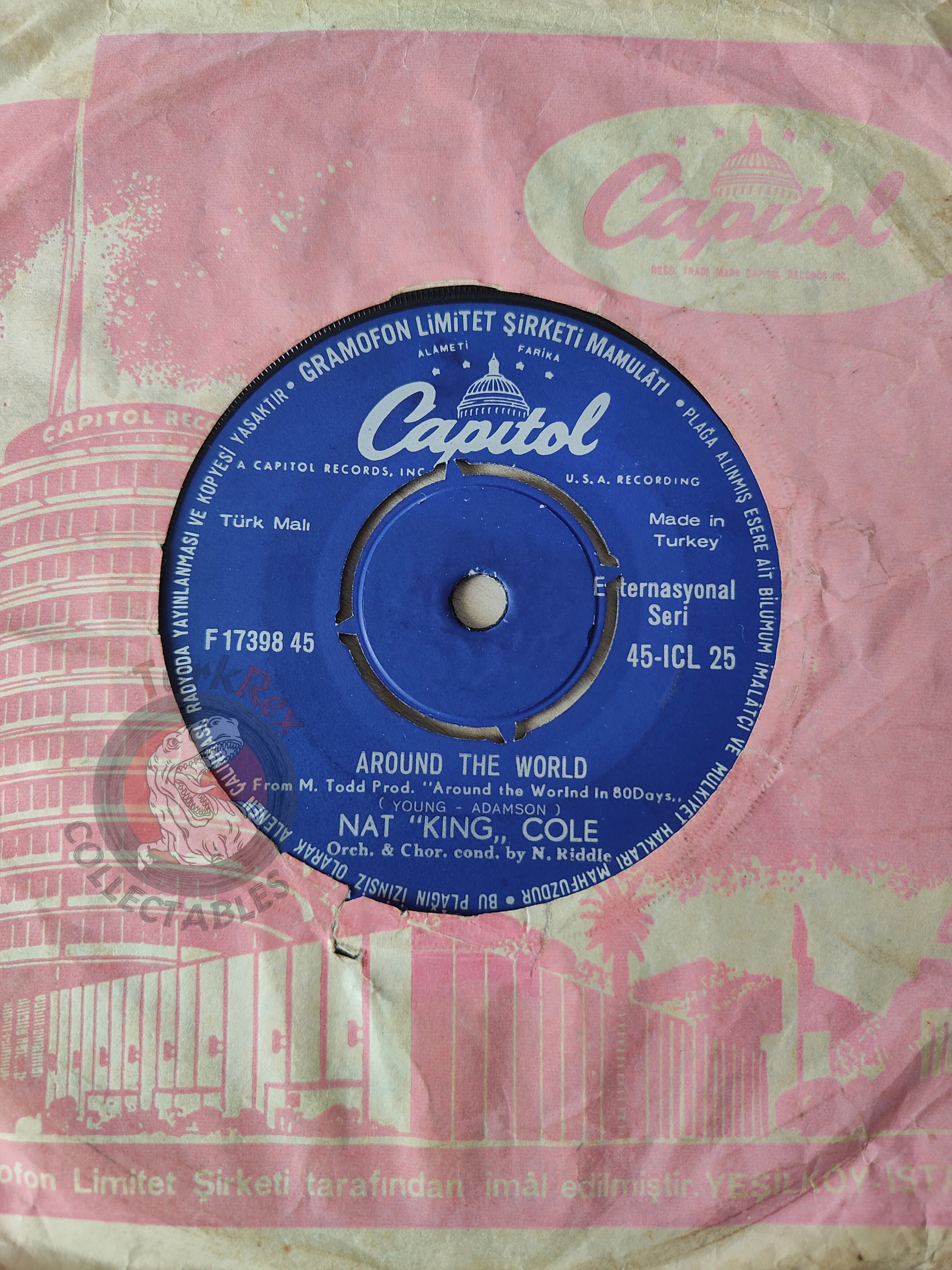 Nat King Cole – Around The World 7" Turkish Pressing Vinyl Turkey Edition