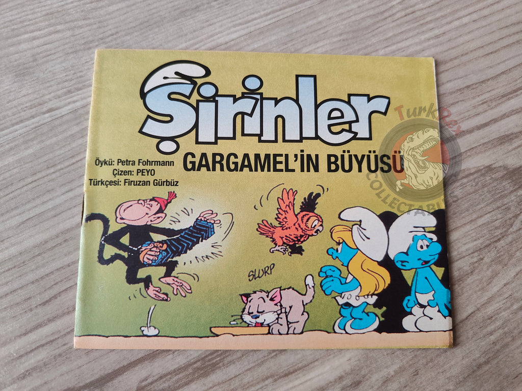 The Smurfs - Gurgelhals will Schlümpfe zaubern 1997 Turkish Book Turkey Die Schlümpfe Minibuch