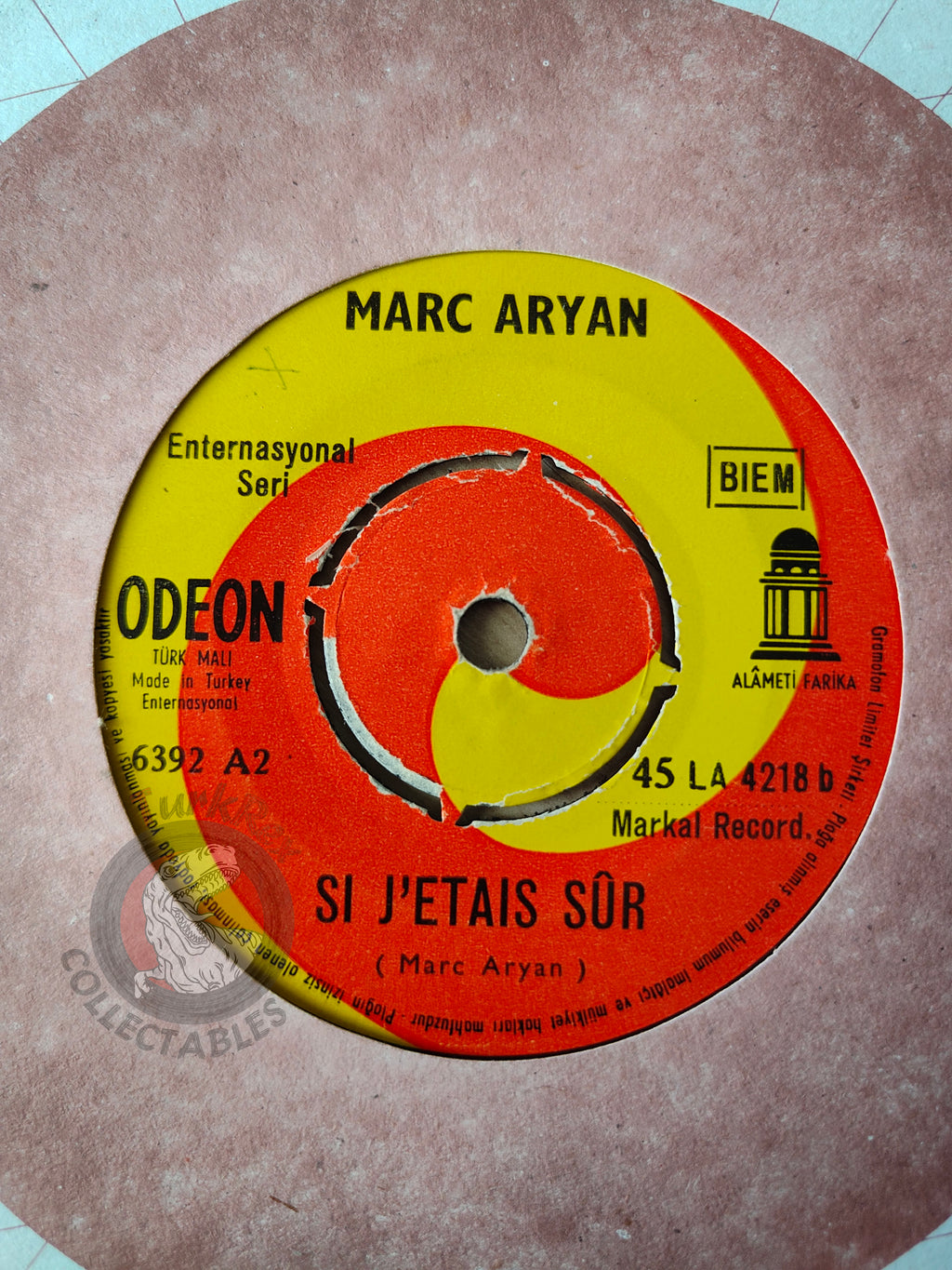 Marc Aryan – Si J'Etais Sur 7" Turkish Pressing Vinyl Turkey Edition