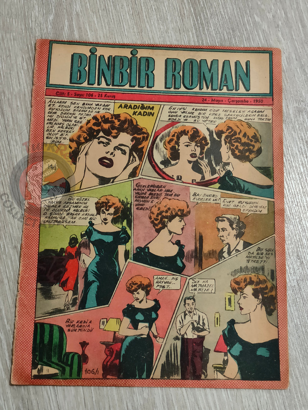 Binbir Roman #106 1950 Victor Hugo 93 - Mandrake Turkish Comic Mag Turkey