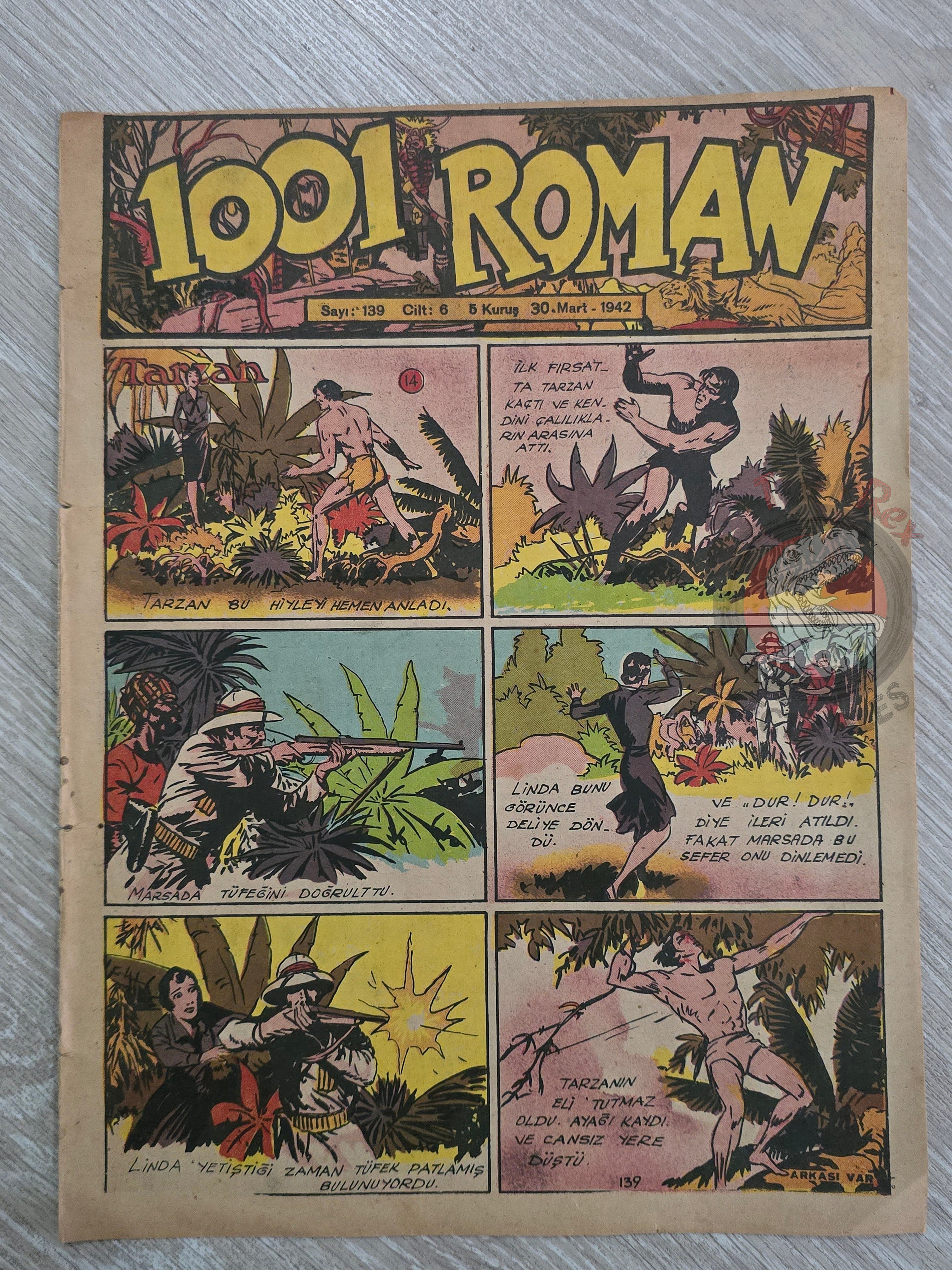 1001 Roman #139 1942 Turkish Comic Turkey Phantom Mandrake King of the Royal Mounted